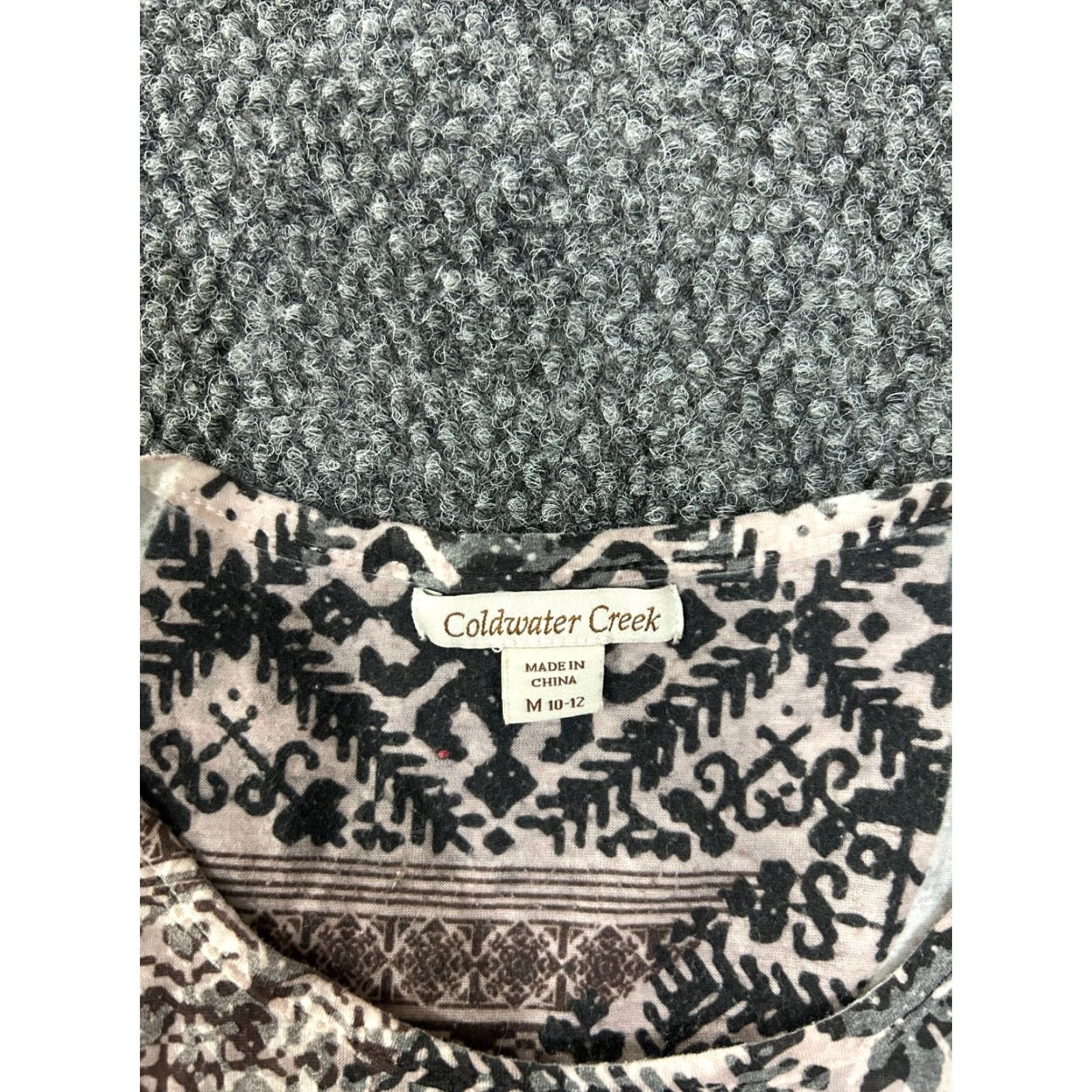Coldwater Creek Coldwater Creek Blouse Womens Shirt Regular Small Gray Crew Neck Long Sleeve Cotton Rayon Stretch Classic Pattern Solid Vintage No N/A Size S / US 4 / IT 40 - 4 Thumbnail