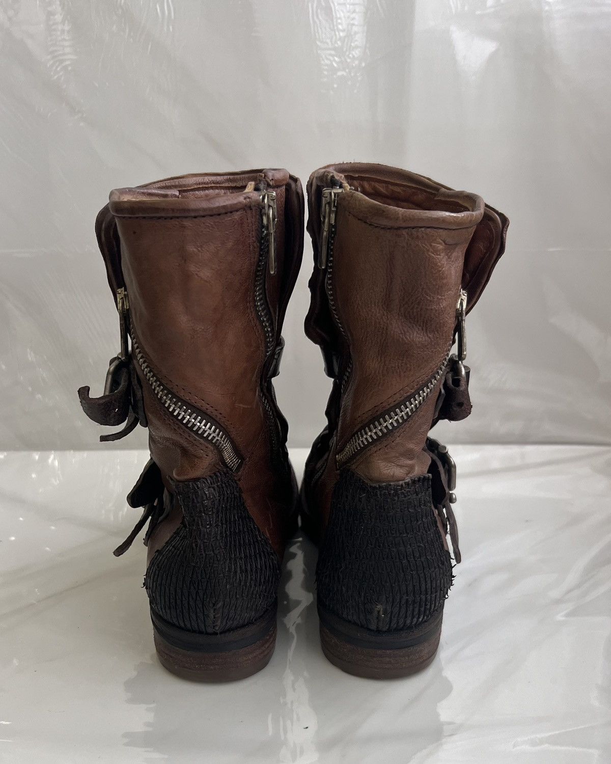 A.S.98 As 98 Airstep Zipper Boho Biker brown distressed boot Size US 8 / IT 38 - 8 Thumbnail