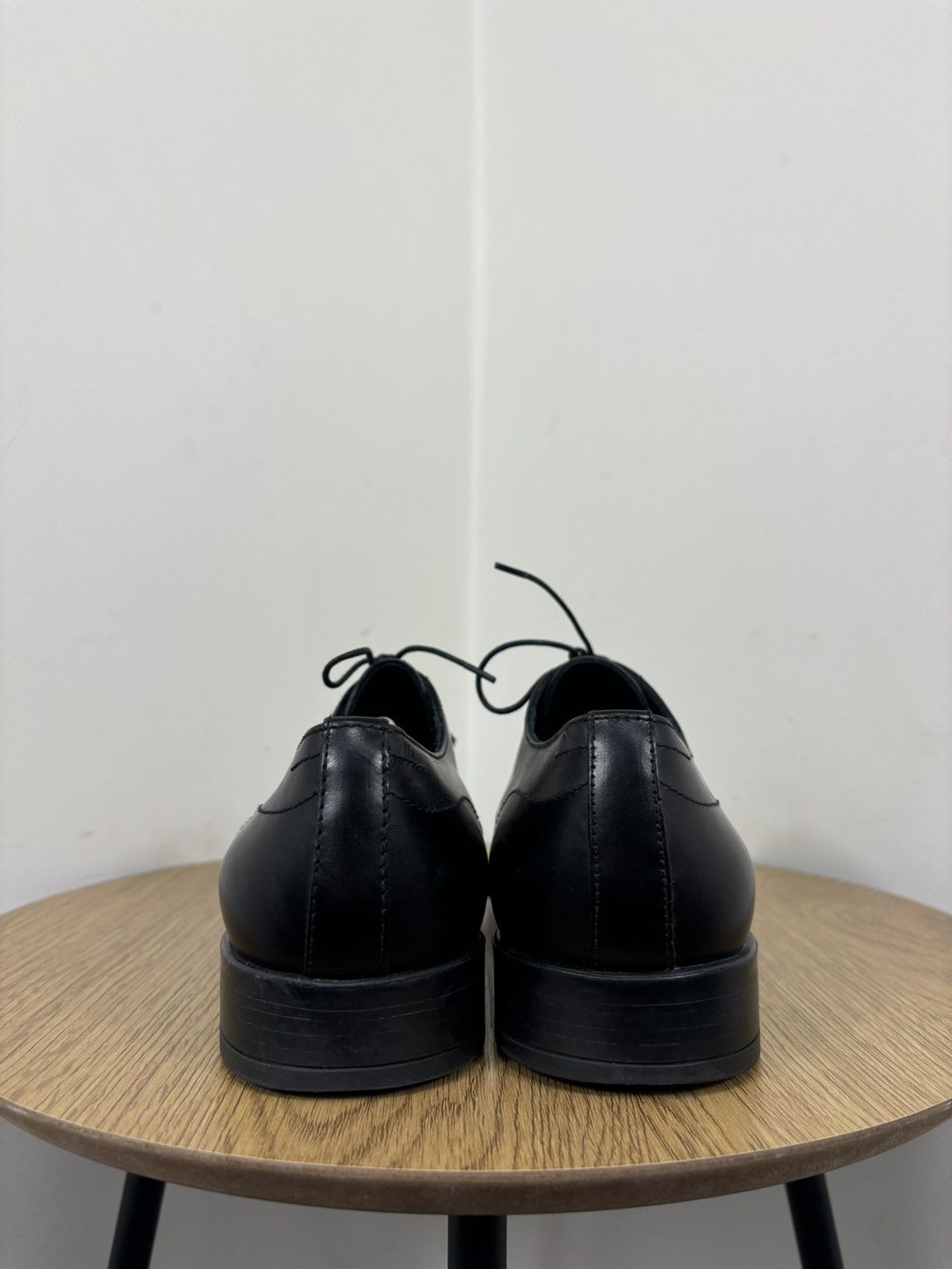 Doucal's Doucal’s Men’s Italian Handmade Black Leather Derby Shoes Size US 7.5 / EU 40-41 - 12 Thumbnail
