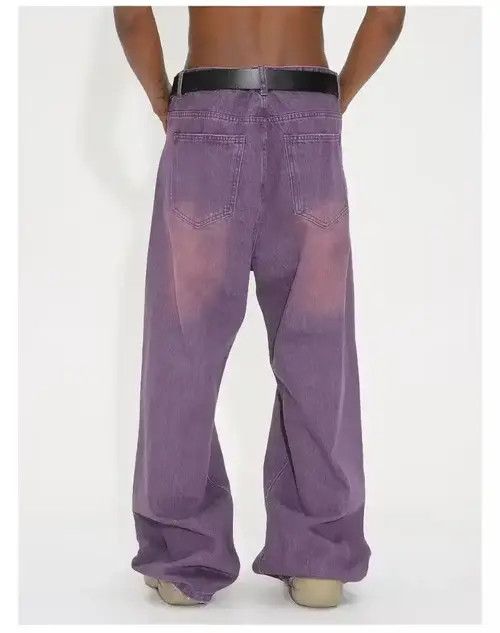 Vintage VIBE baggy washed vintage y2k purple wide leg jeans Size US 30 / EU 46 - 3 Thumbnail