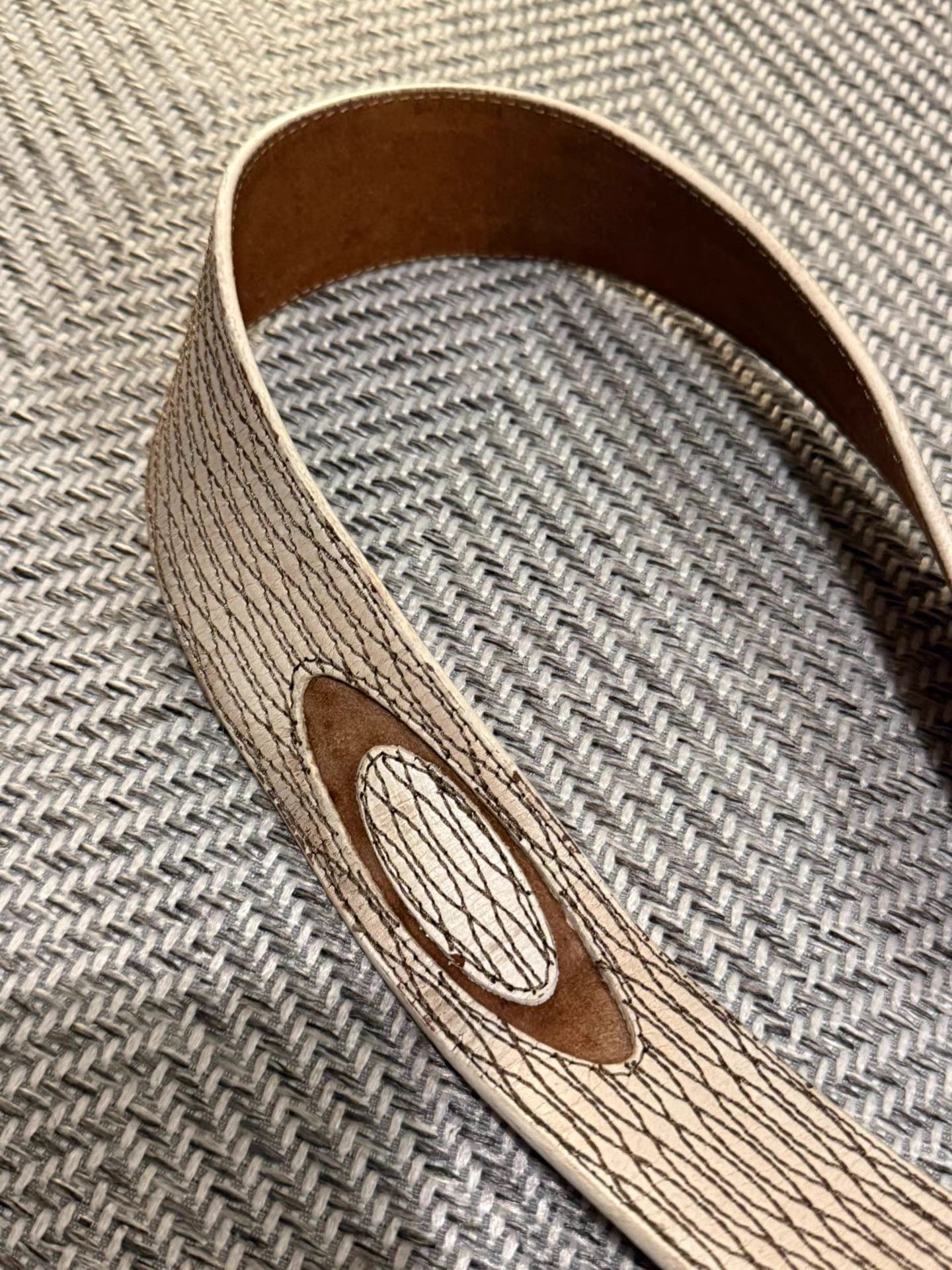 Oakley Oakley 00s Vintage Buckle Leather Belt K24 Size ONE SIZE - 3 Thumbnail