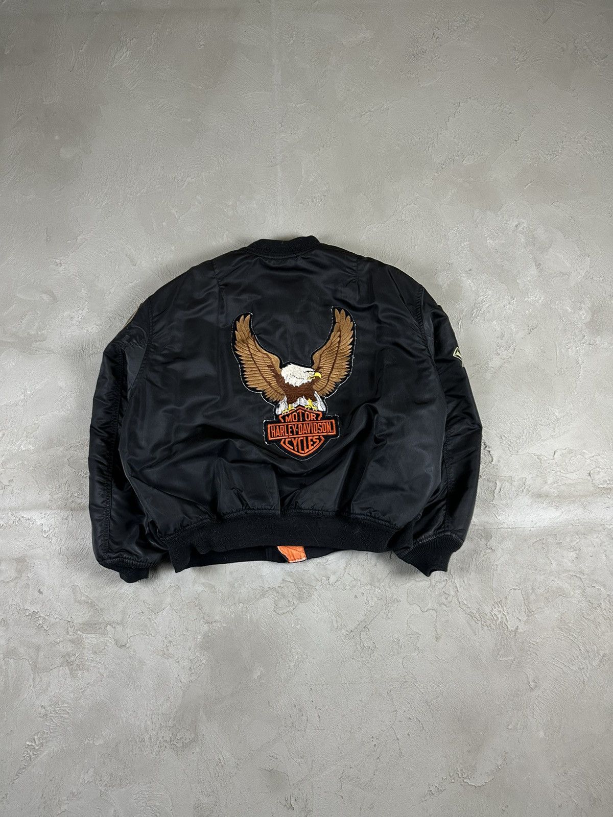 Avirex Vintage Avirex Harley Davidson MA1 Military Bomber Jacket Size US XL / EU 56 / 4 - 2 Thumbnail