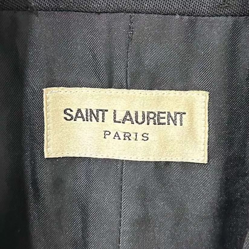 Saint Laurent Paris Saint Laurent Black Double-Breasted Peak Blazer 48 Size 48R - 5 Thumbnail