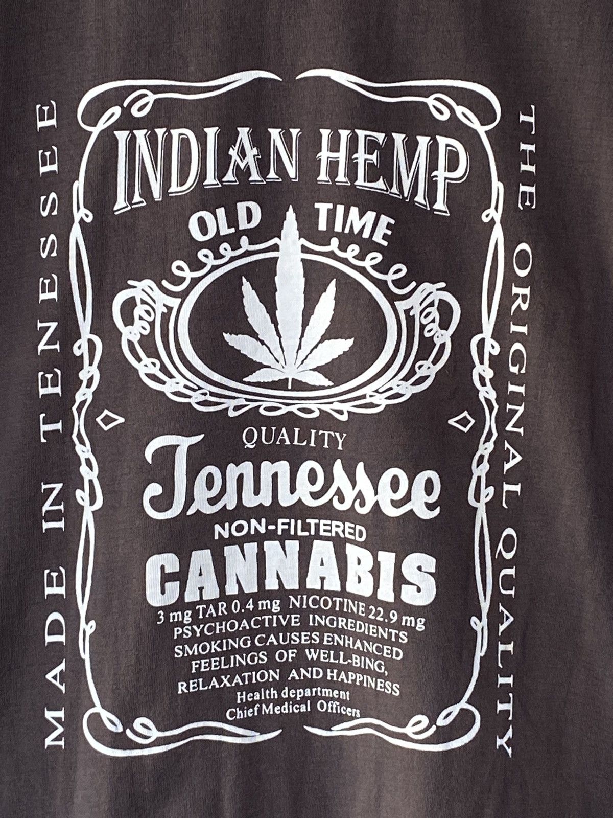 Vintage Vintage Indian Hemp Tennessee Cannabis Tees Marijuana Ganja Size US L / EU 52-54 / 3 - 3 Thumbnail