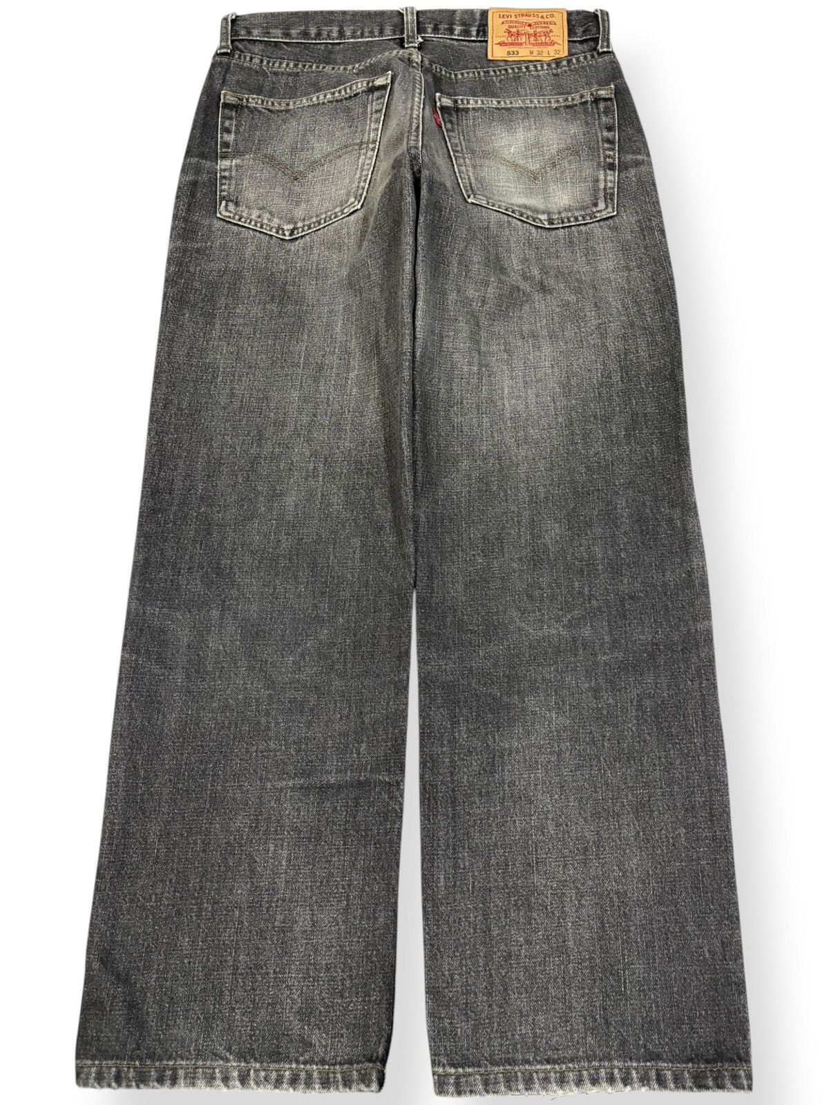 Levi's Vintage Y2K Levis 533 Charcoal Black Faded Wash Jeans Size US 30 / EU 46 - 2 Thumbnail