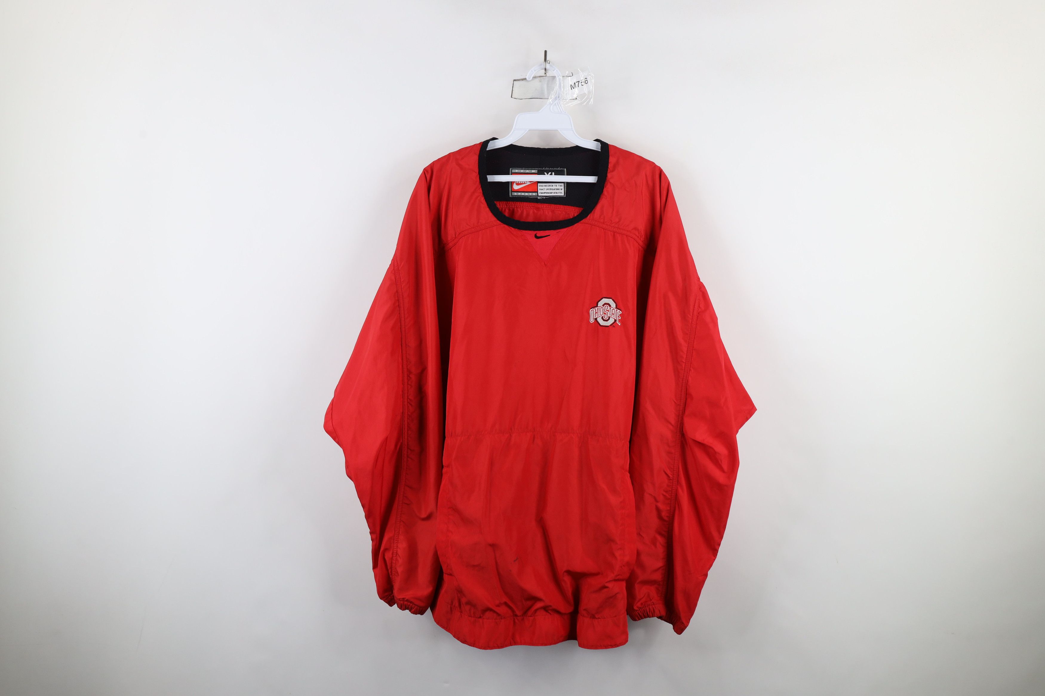 Nike × Vintage Vintage 90s Nike Swoosh Ohio State University Jacket Red Size US XL / EU 56 / 4 - 1 Thumbnail