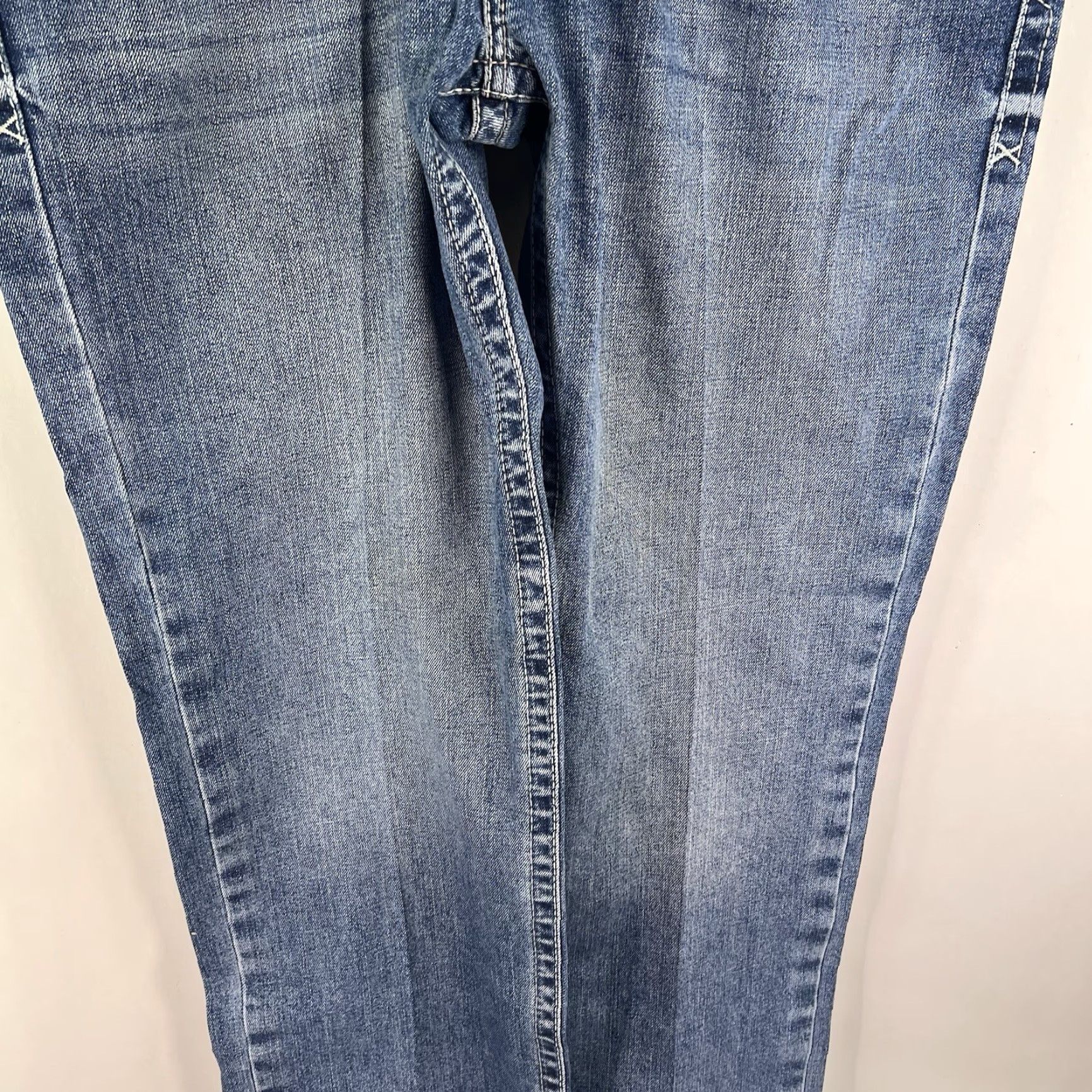 Ariat Ariat M7 Slim Fit Denim Jeans Mens 40 X 34 Blue Slim Straight 5-Pocket USA Cowboy Southwestern 1990s? Size US 40 / EU 56 - 3 Thumbnail