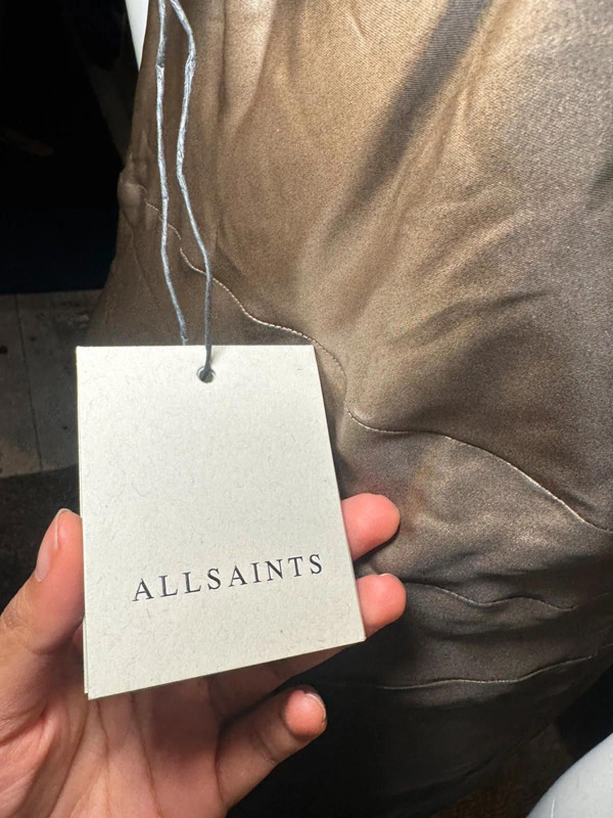 Allsaints AllSaints Lili maxi dress metallic gold NEW WithTags £199 Size L / US 10 / IT 46 - 3 Thumbnail