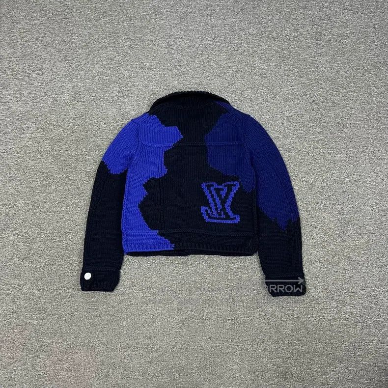 Louis Vuitton Louis Vuitton Monogrammed jacquard blue and black knit jac Size US XS / EU 42 / 0 - 2 Thumbnail