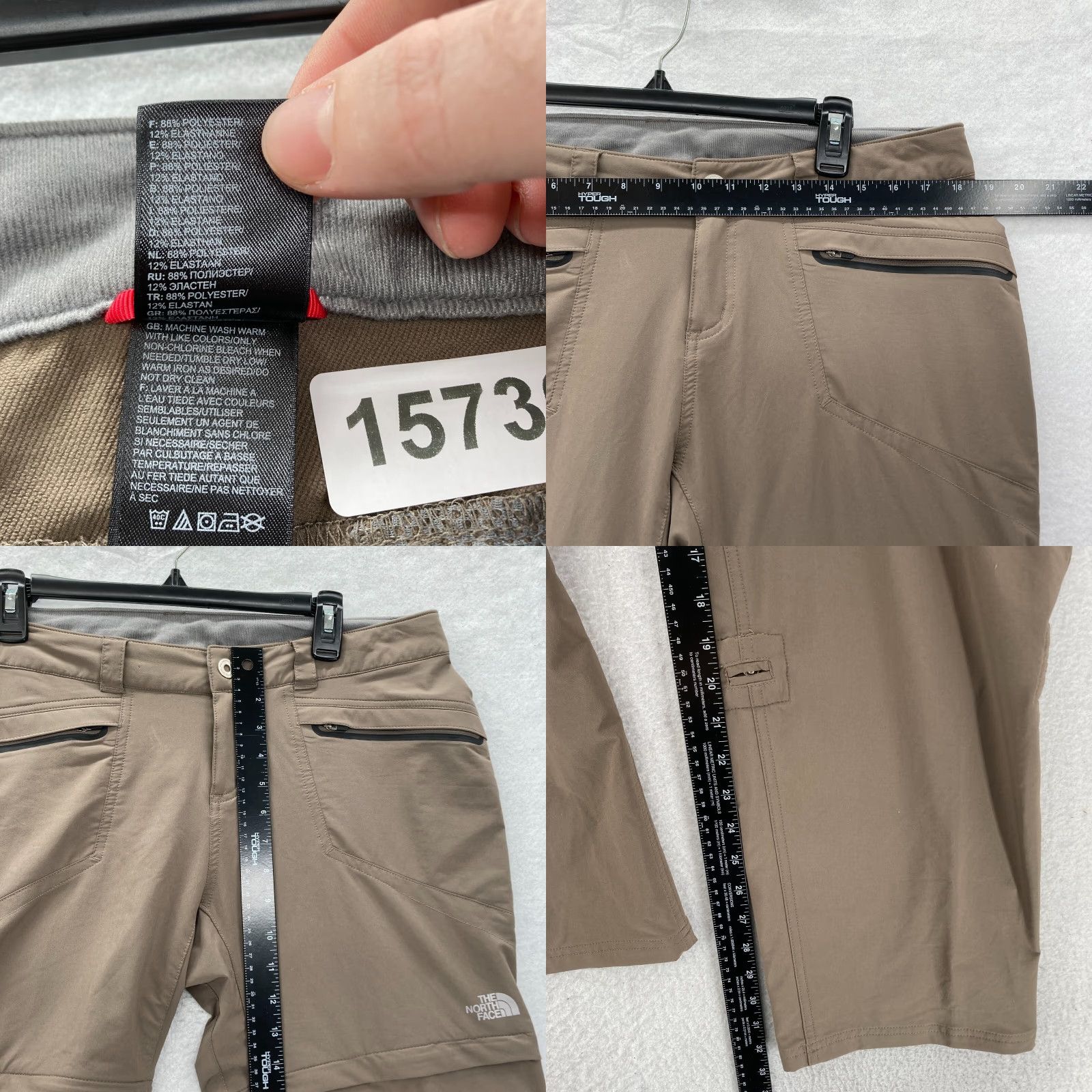 The North Face The North Face Hiking Pants Women's 14 Brown Stretch Convertible Roll Up Cargo Pants Size 36" / US 14 / IT 50 - 8 Thumbnail