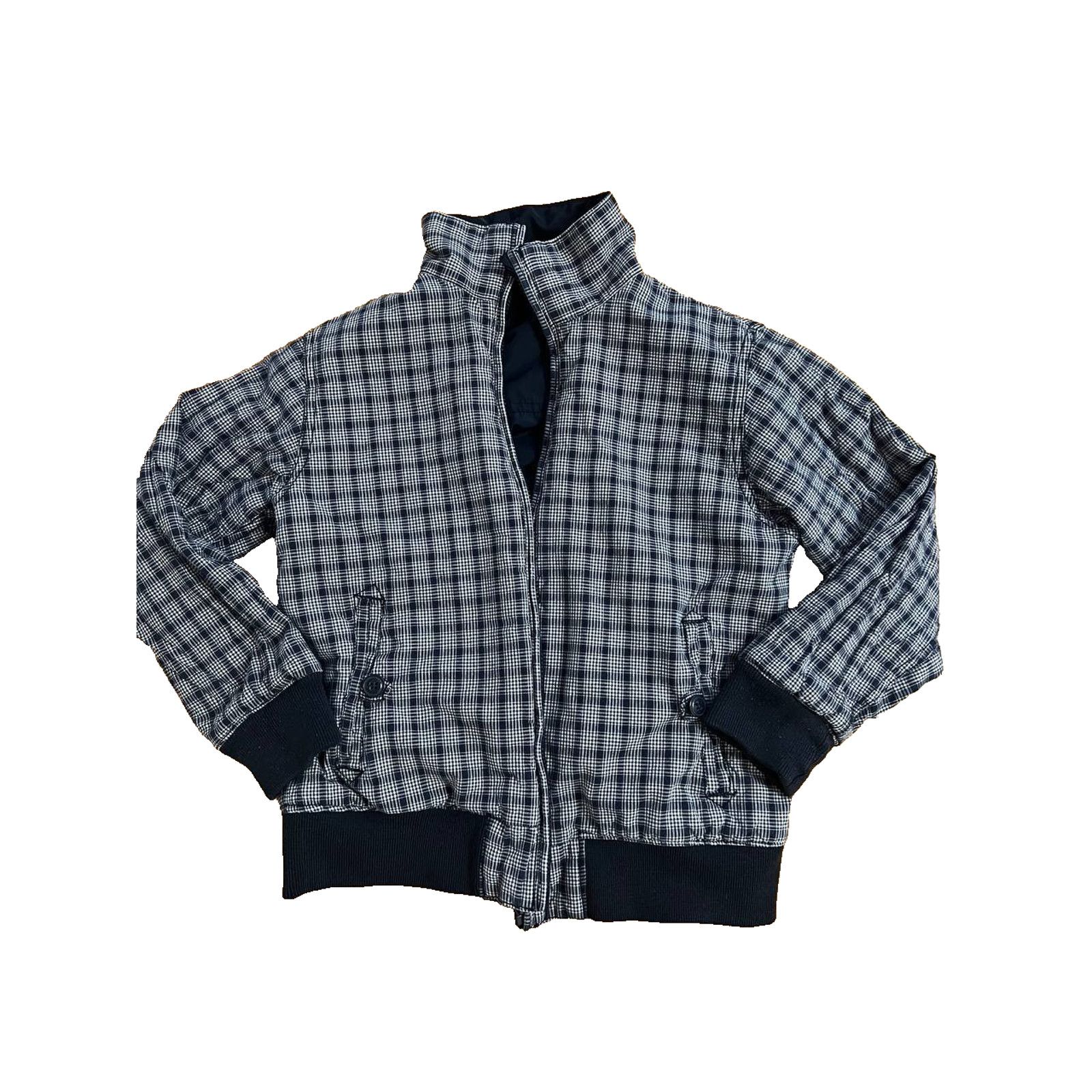 Gap Gap Full Zip Navy Reversible Plaid Pattern Size 8 A001956 Size ONE SIZE - 2 Thumbnail