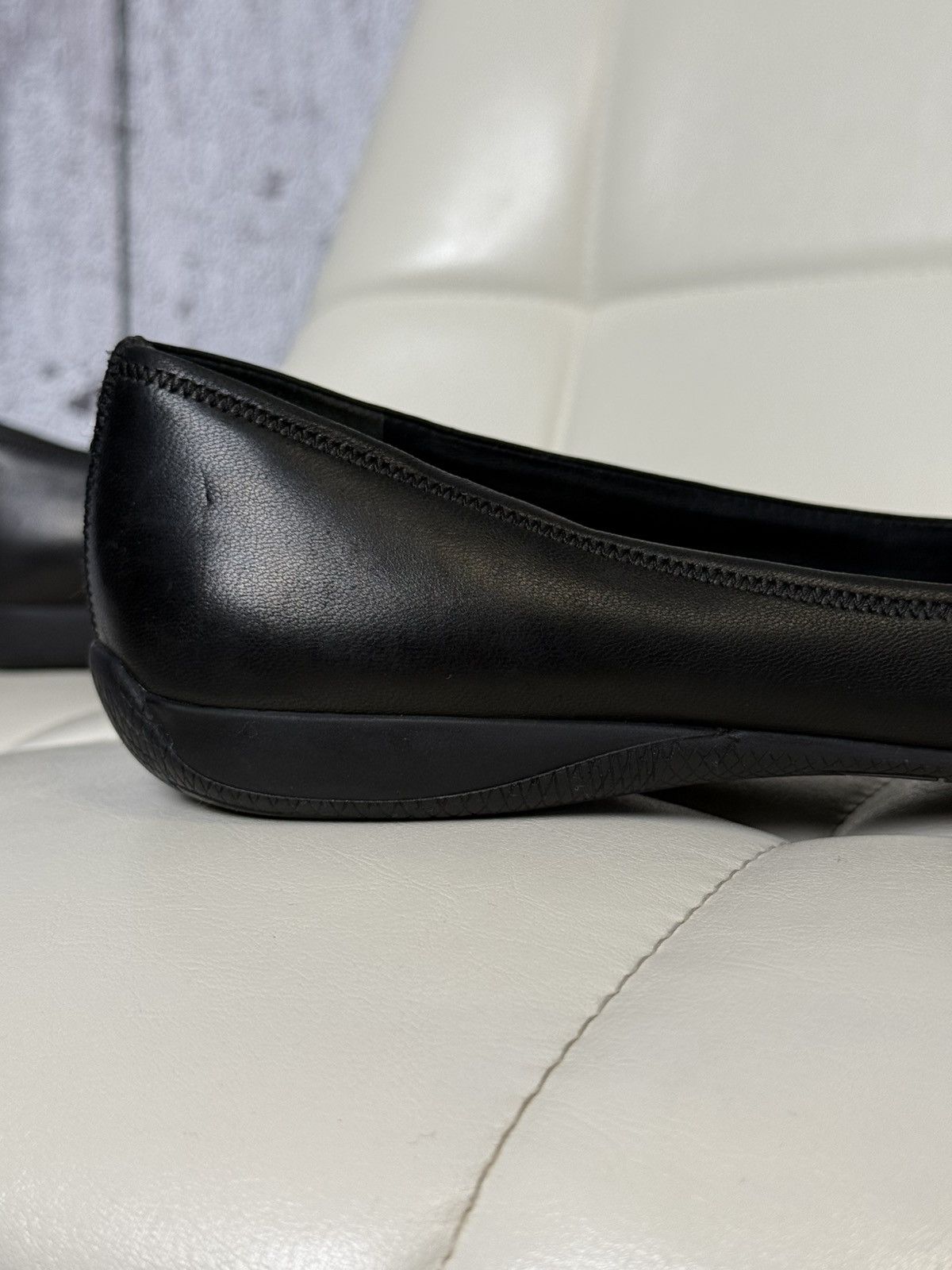 Prada Vintage 00s Prada Ballet Flats Leather Patent Toe Cap Shoes Size US 8 / IT 38 - 10 Thumbnail