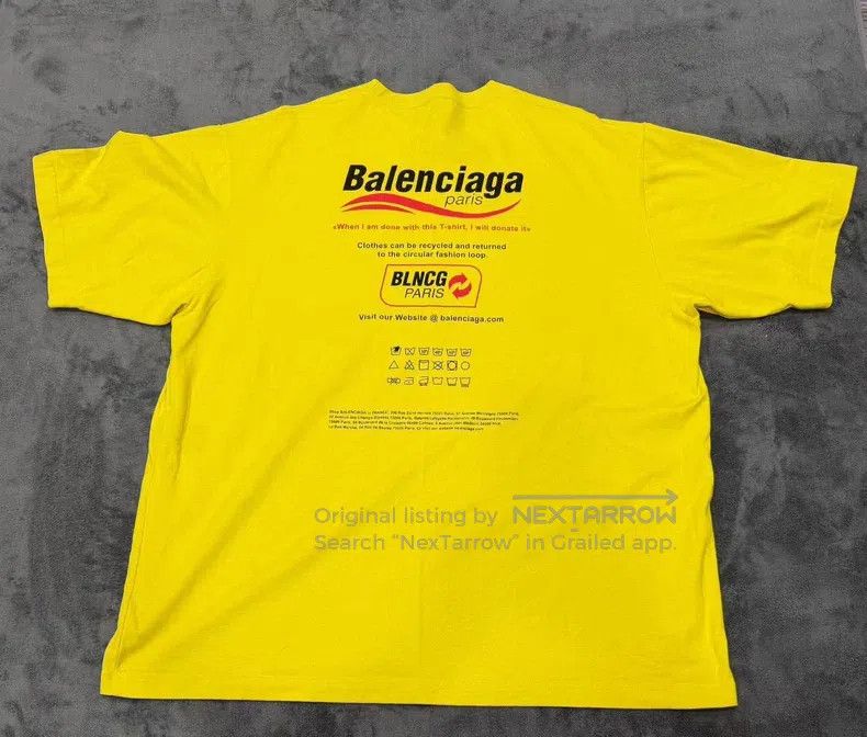 Balenciaga Balenciaga Logo Printed Loose Fit Round Neck Straight T-Sh Size US S / EU 44-46 / 1 - 2 Thumbnail
