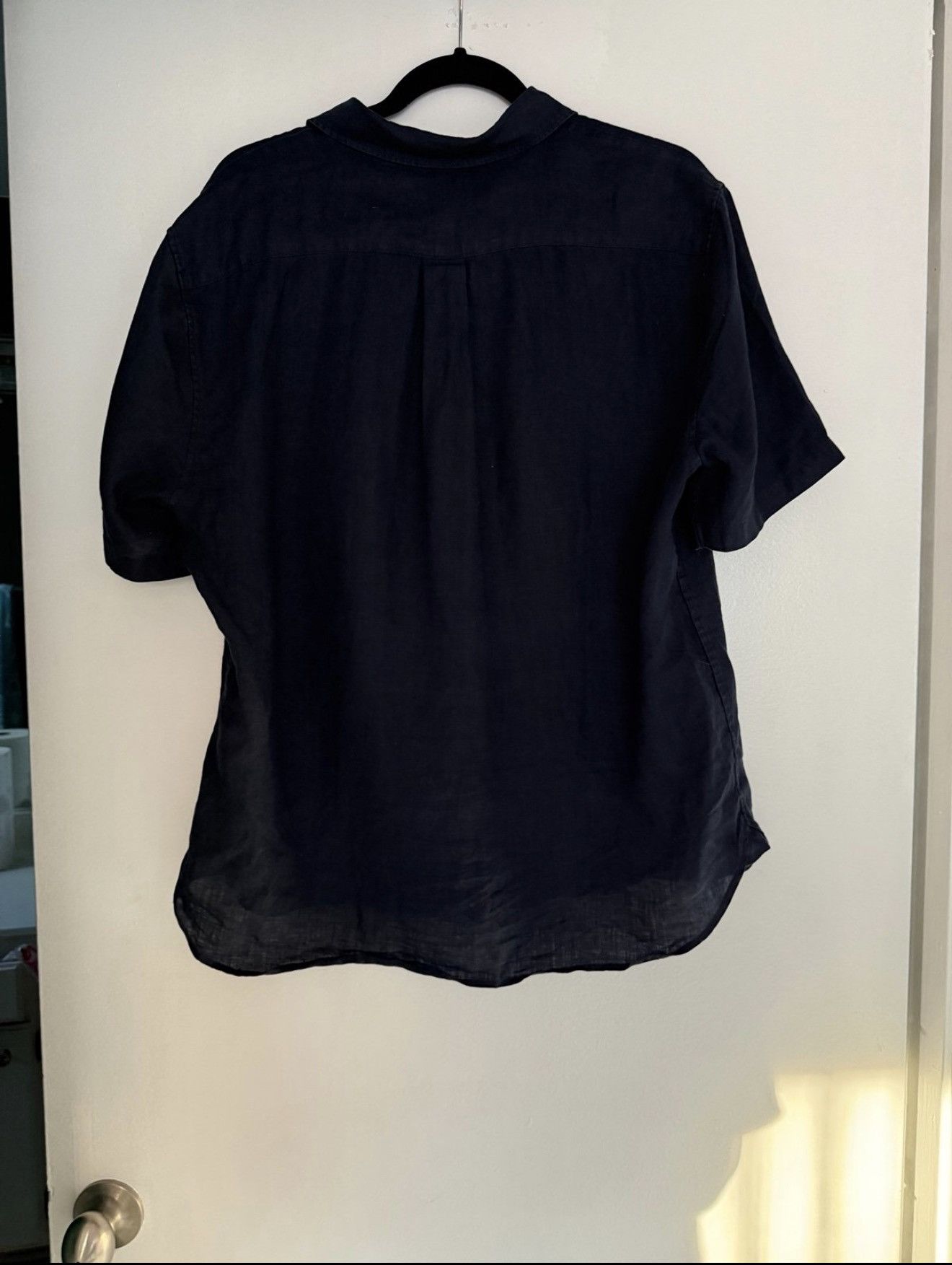 Vince Vince Short-Sleeve Shirt size M 100% linen blue lagenlook Size US M / EU 48-50 / 2 - 10 Thumbnail
