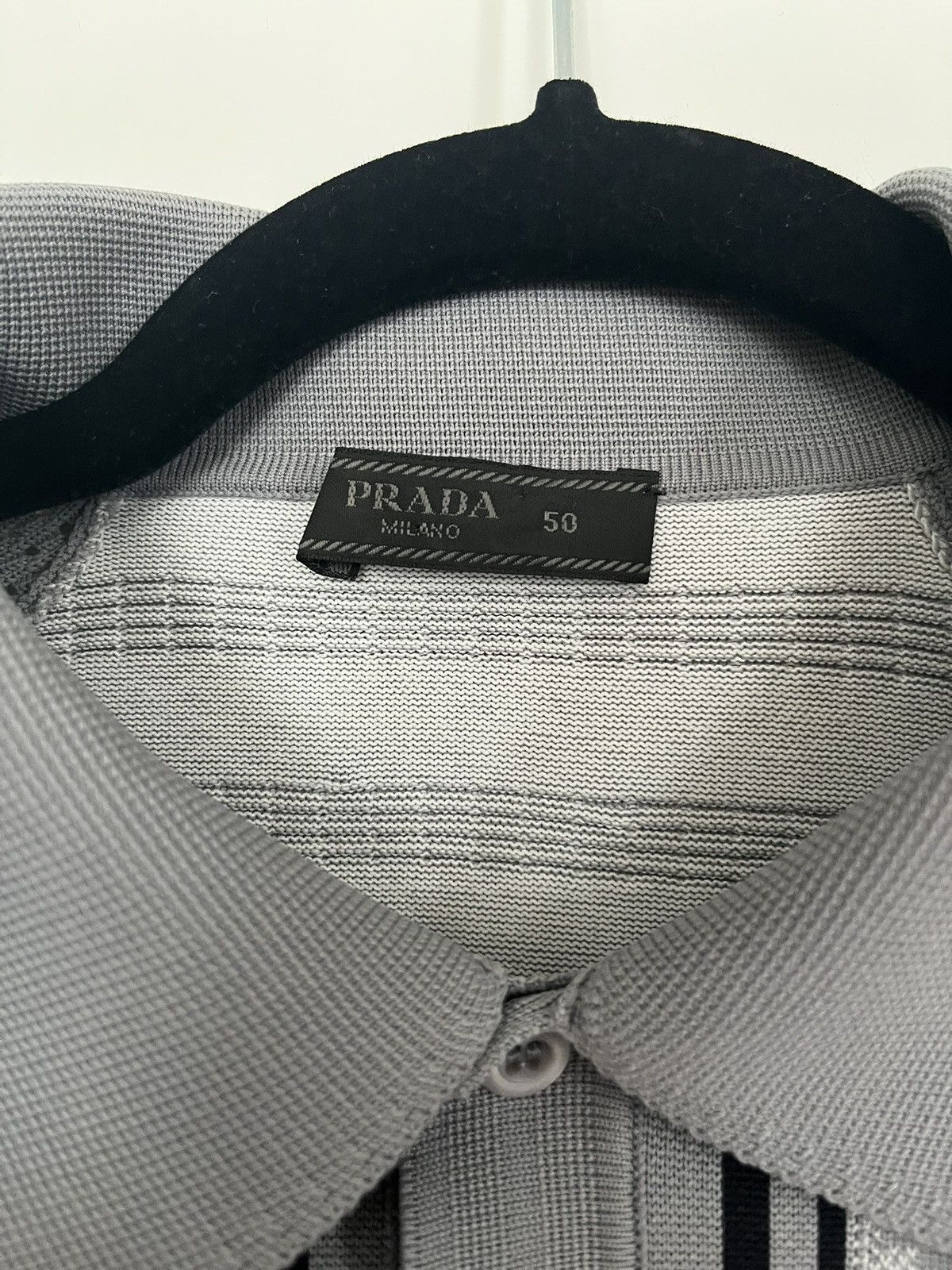 Prada Prada Nylon Jacquard Polo Shirt SS18 Size US M / EU 48-50 / 2 - 3 Thumbnail