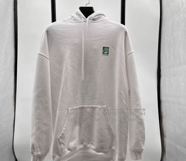 Balenciaga Balenciaga White Eco-Friendly Sweatshirt Size US S / EU 44-46 / 1 - 1 Thumbnail