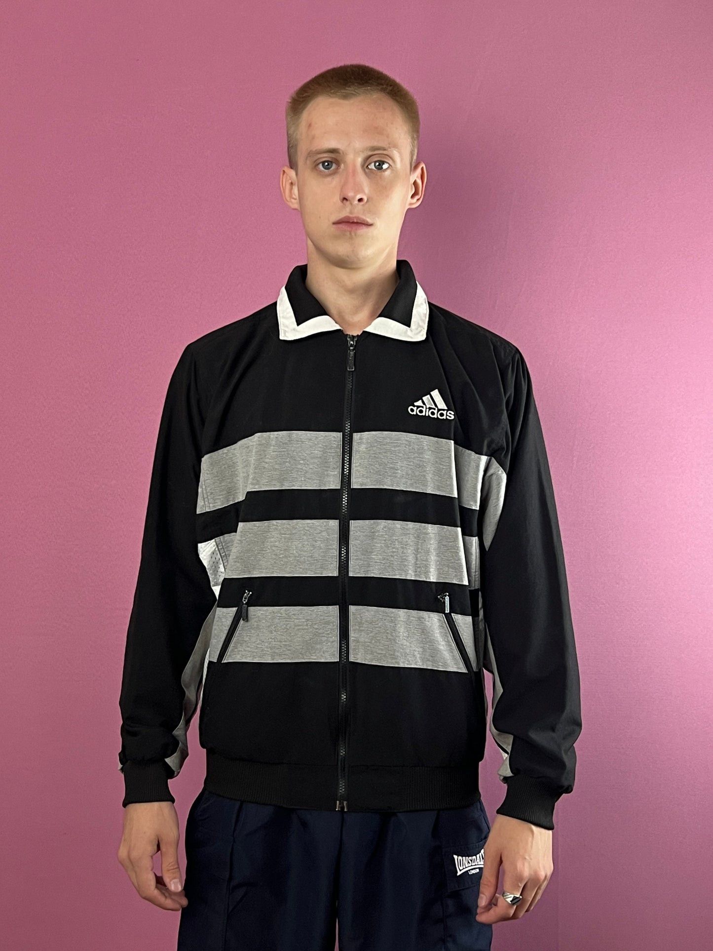 Adidas × Vintage Adidas Big Logo Vintage Men's Striped Windbreaker Jacket - S Size US S / EU 44-46 / 1 - 2 Thumbnail