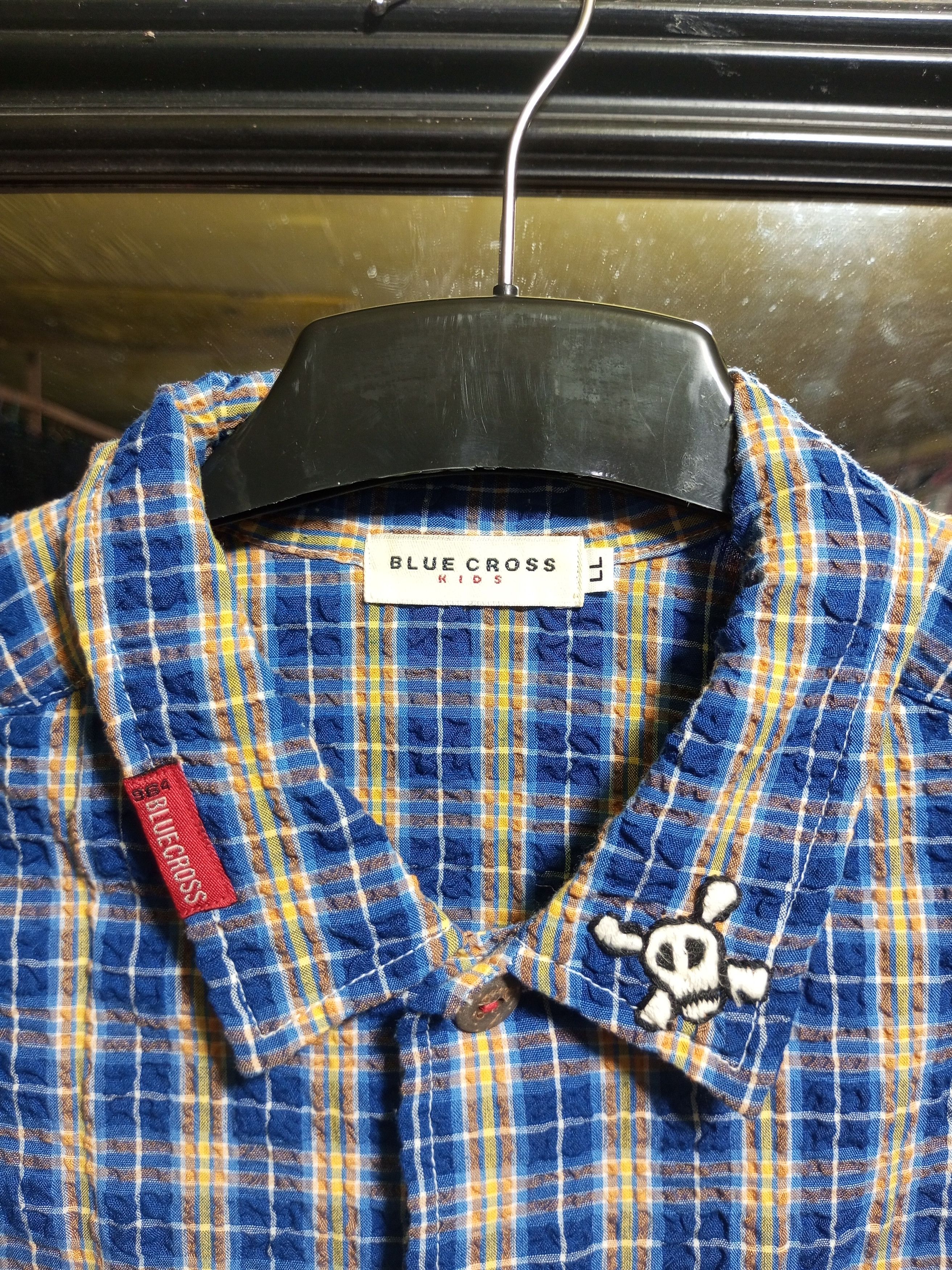 Hysteric Glamour Vintage blue cross hip hop button up shirt Size US L / EU 52-54 / 3 - 2 Thumbnail