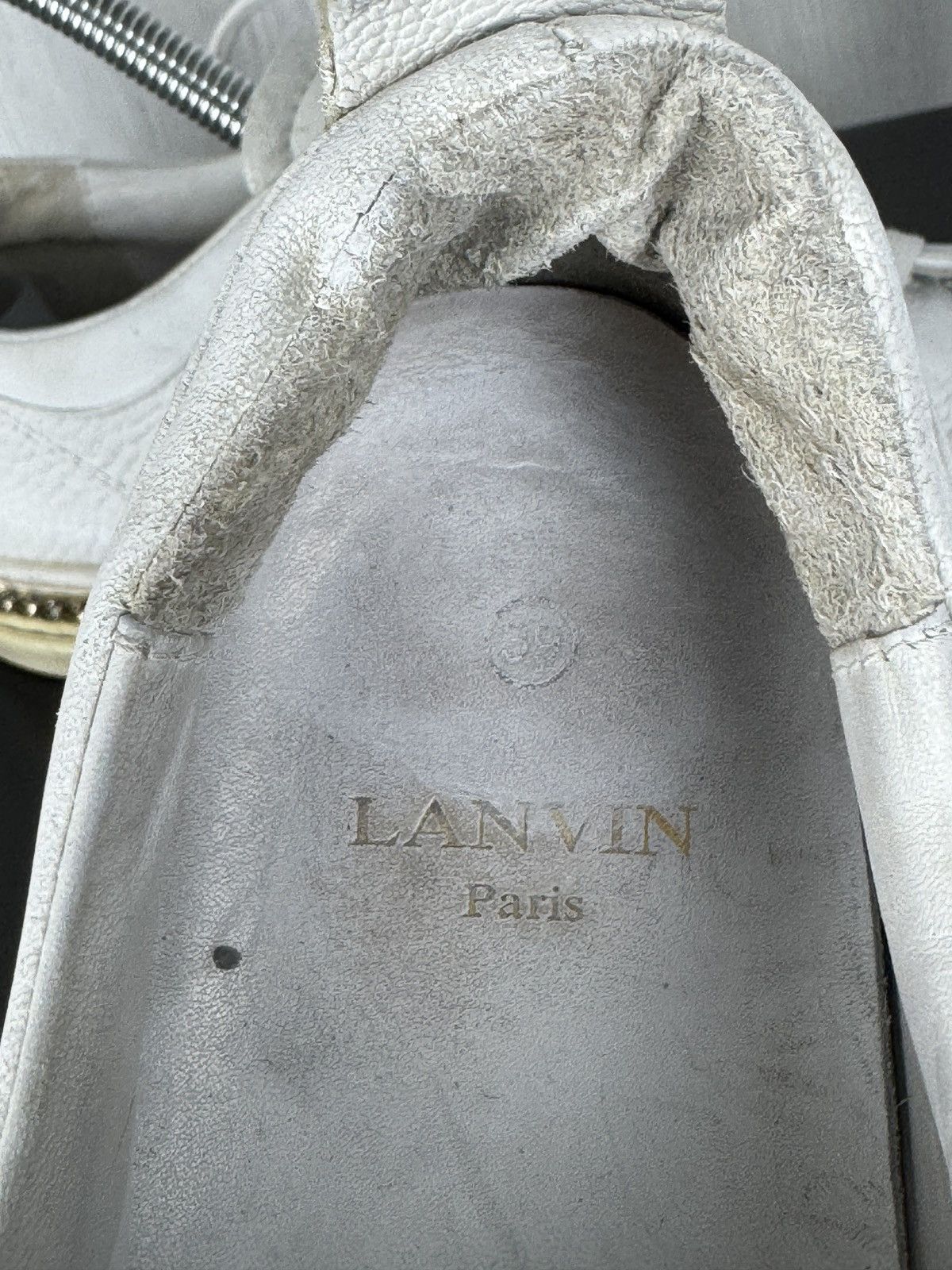 Lanvin LANVIN Whit Lace Up Leather Cap Toe Womens Sneakers Size US 9 / IT 39 - 20 Thumbnail