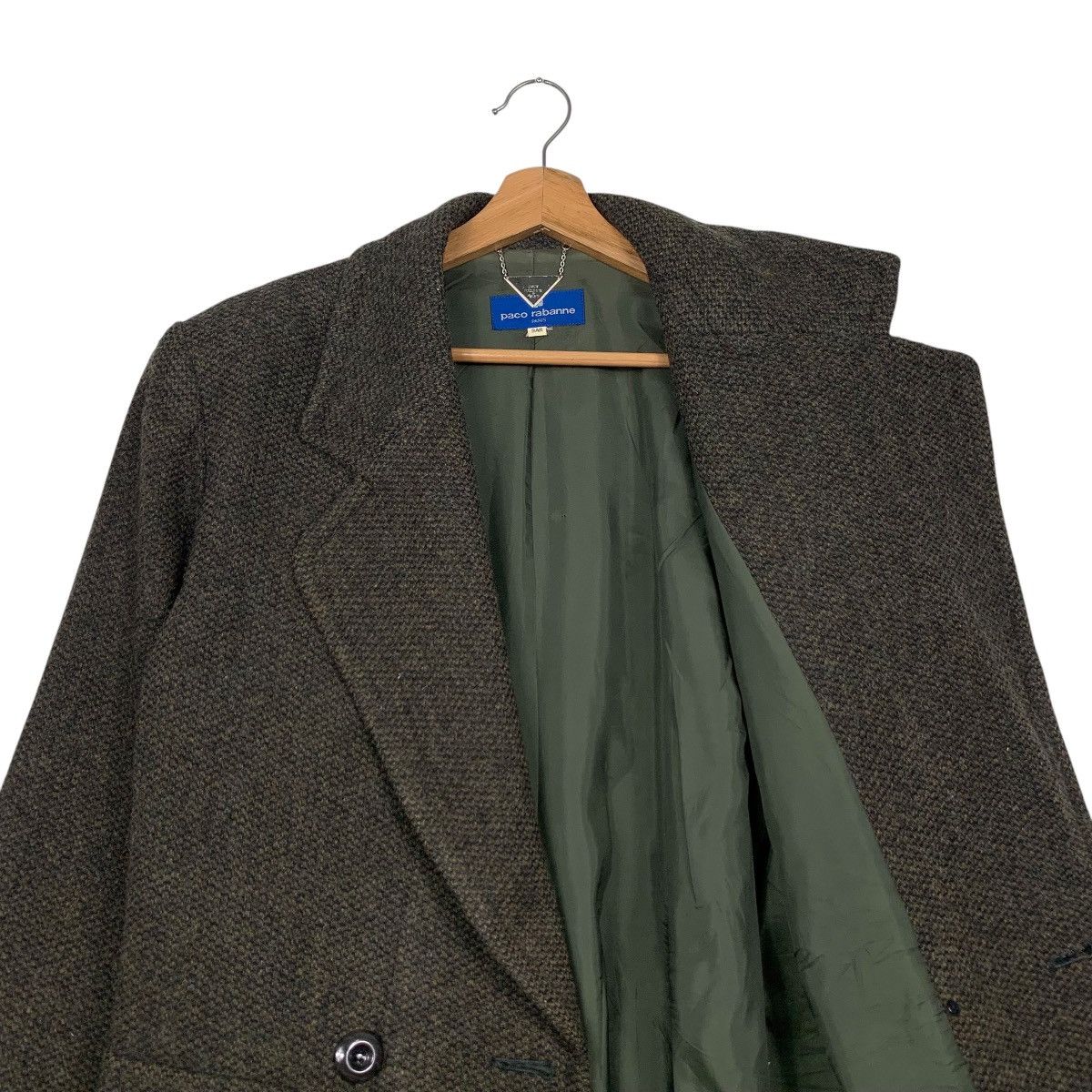 Paco Rabanne 90’s PACO RABANNE Wool Belted Double Breast Coat #2856-C129 Size M / US 6-8 / IT 42-44 - 9 Thumbnail