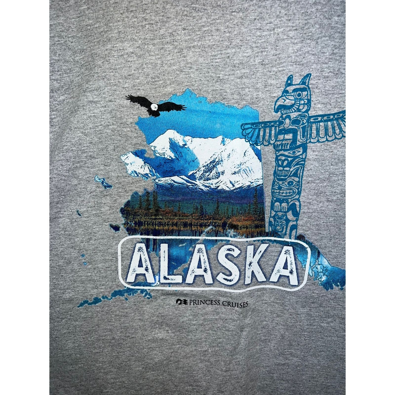 Gildan Alaska Shirt Princess Cruises Bald Eagle Gray Tee Gildan XL Size US XL / EU 56 / 4 - 2 Thumbnail