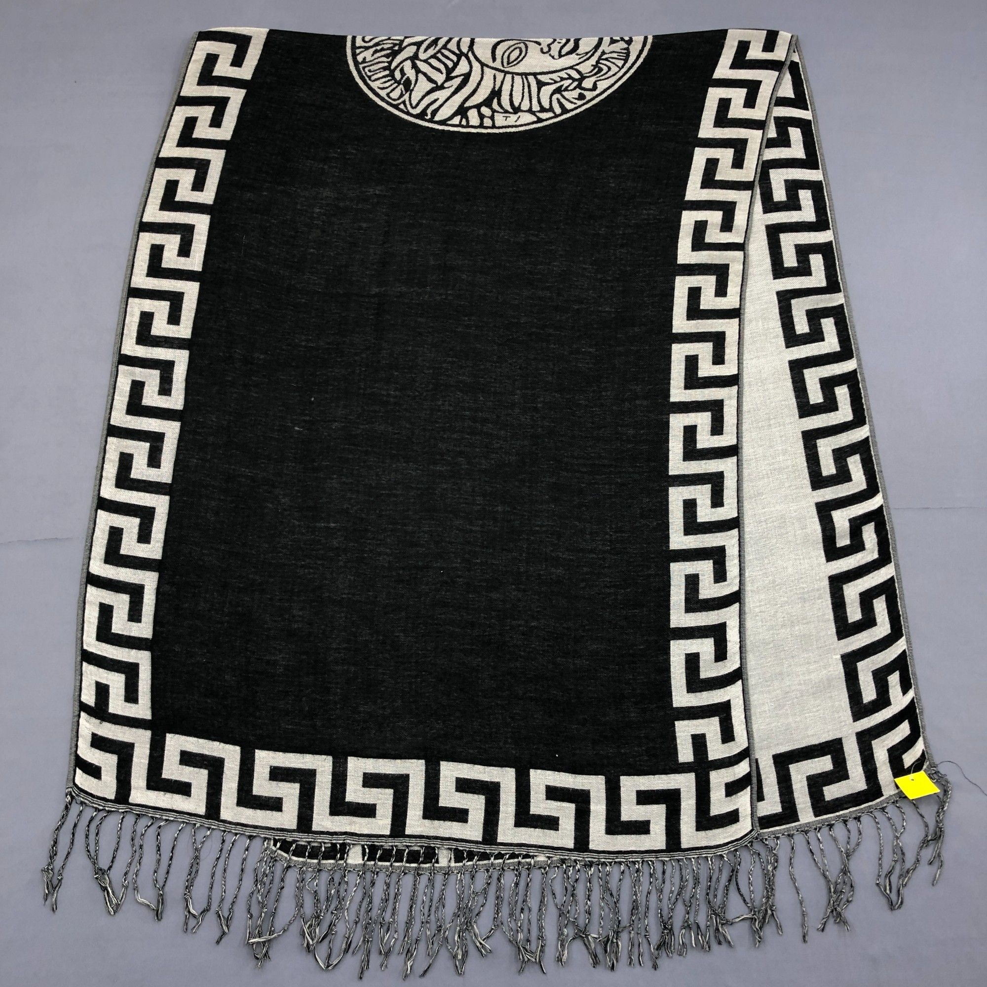 Japanese Brand Vintage Medusa Face Scarf Long Shawl Stoles Wool Scarves. Size ONE SIZE - 5 Thumbnail