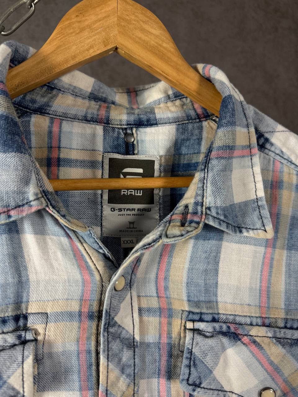 G-Star G Star Raw designer double pocket checkered shirt Size US XXL / EU 58 / 5 - 4 Thumbnail