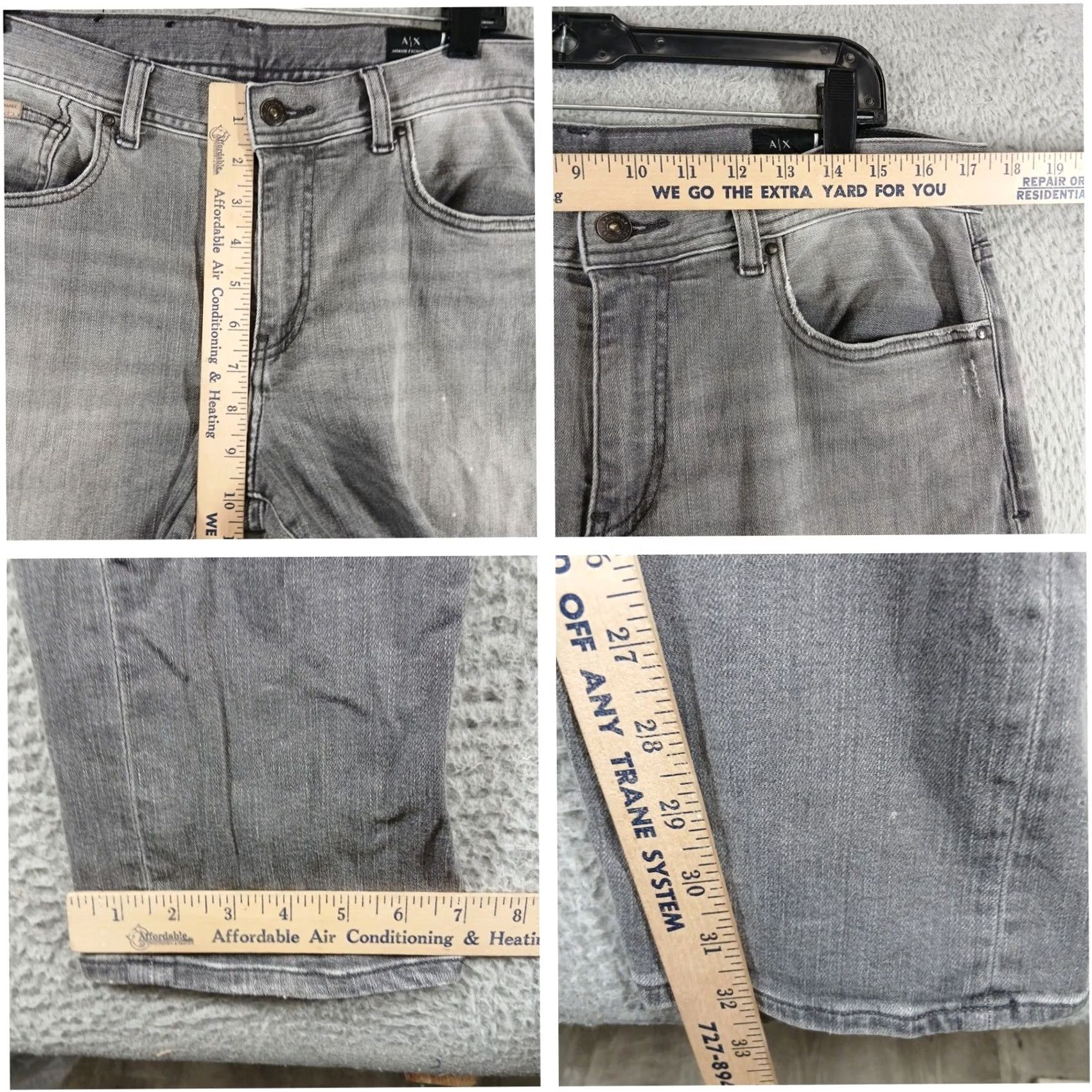 Armani Exchange Armani Exchange J13 Slim Jeans Distressed 33 Gray Denim Men Shirt? Size US 33 - 5 Thumbnail