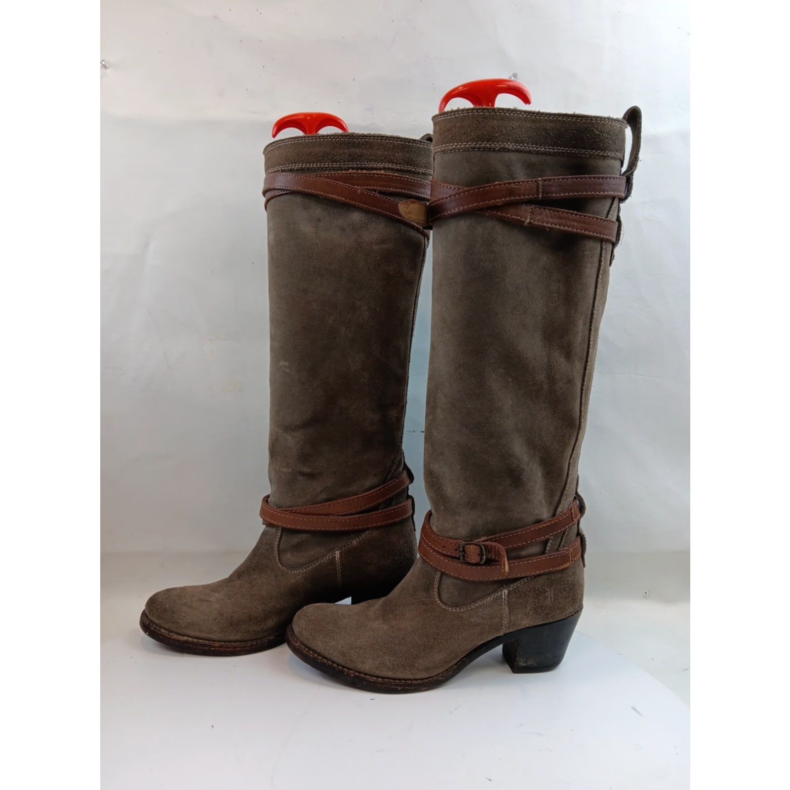 Frye Frye Jane Strappy Boot Suede Nubuck Fatigue Size 6.5 Boots Women Fatigue Suede Nubuck Mid-Calf 6.5 Womens Frye Jane Fatigue Size US 7 / IT 37 - 5 Thumbnail