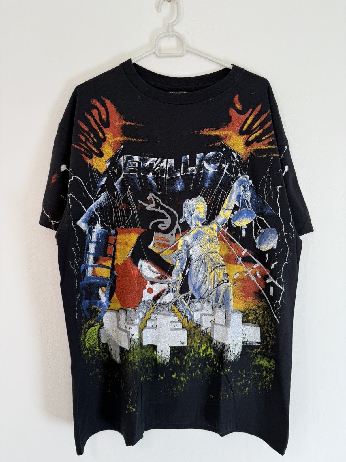 Vintage Metallica vintage merch tee t shirt xl metal all over print Size US XL / EU 56 / 4 - 1 Thumbnail