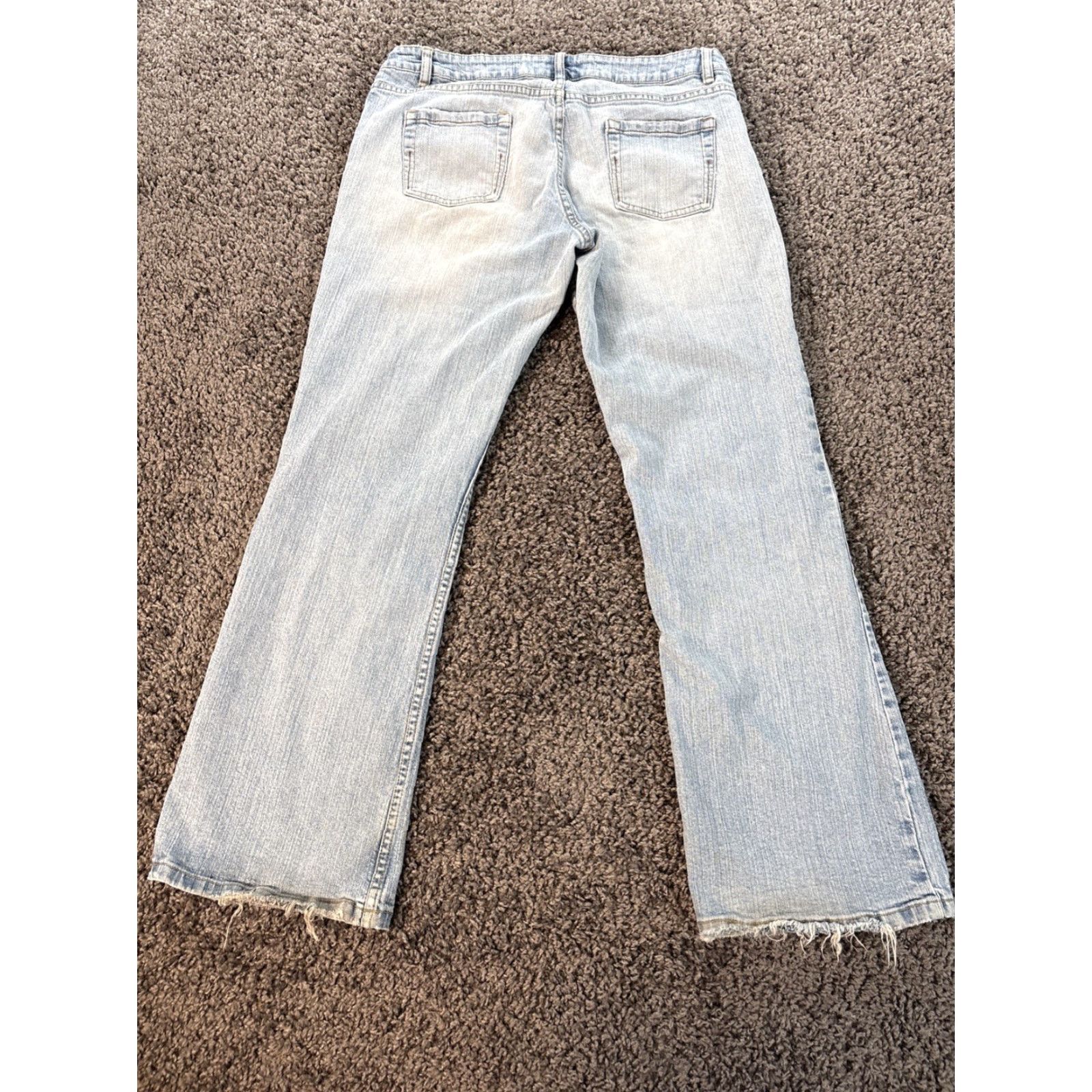 Vintage VINTAGE Aeropostale Jeans Flared Low Rise Womens 34x30 Blue Light Wash Distressed 90s Y2K Womens Size 24" / US 00 / IT 34 - 7 Thumbnail