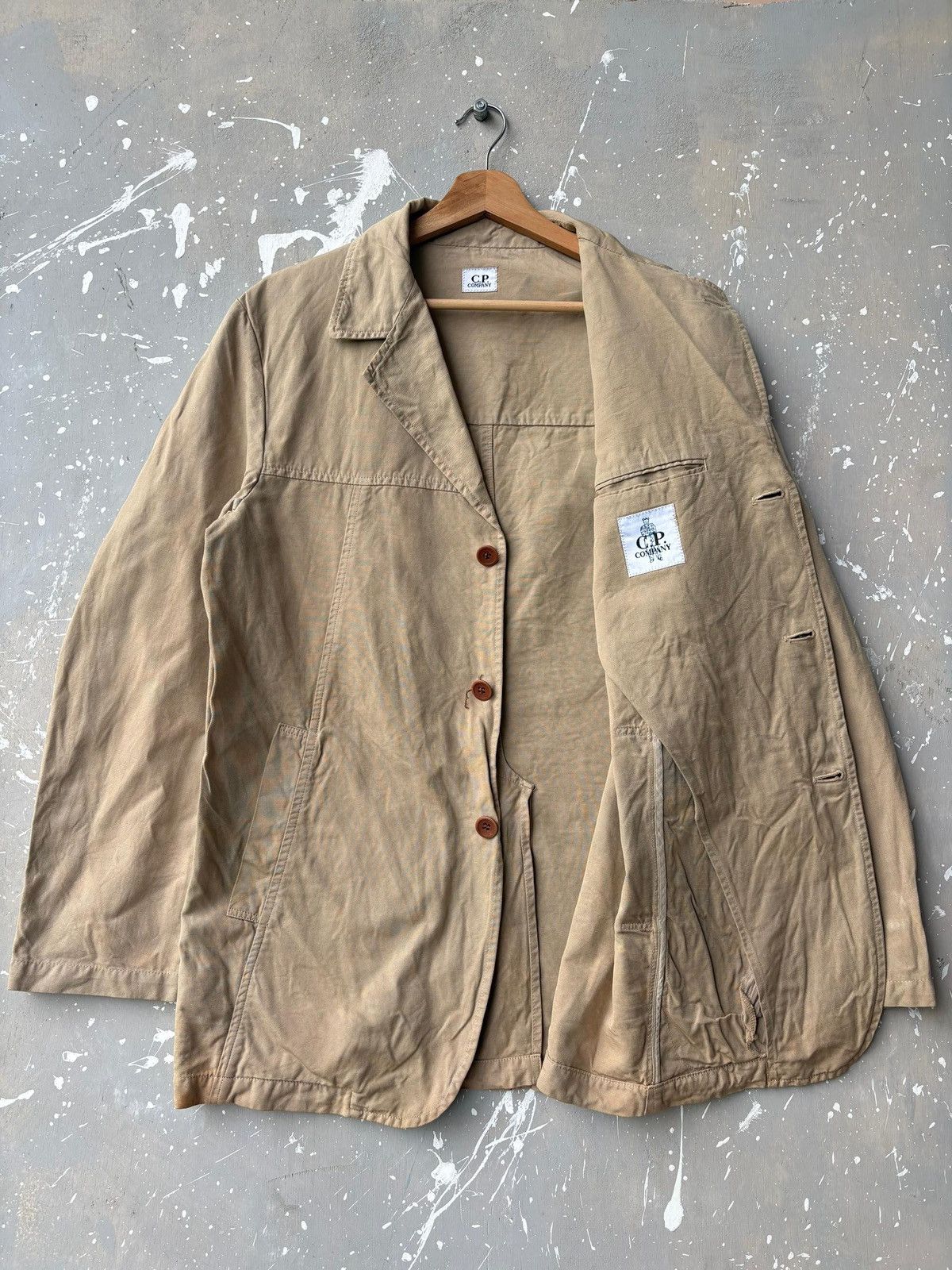 C.P. Company Vintage 90s C.P. Company Cotton Canvas Workwear Parka Blazer Size US L / EU 52-54 / 3 - 2 Thumbnail