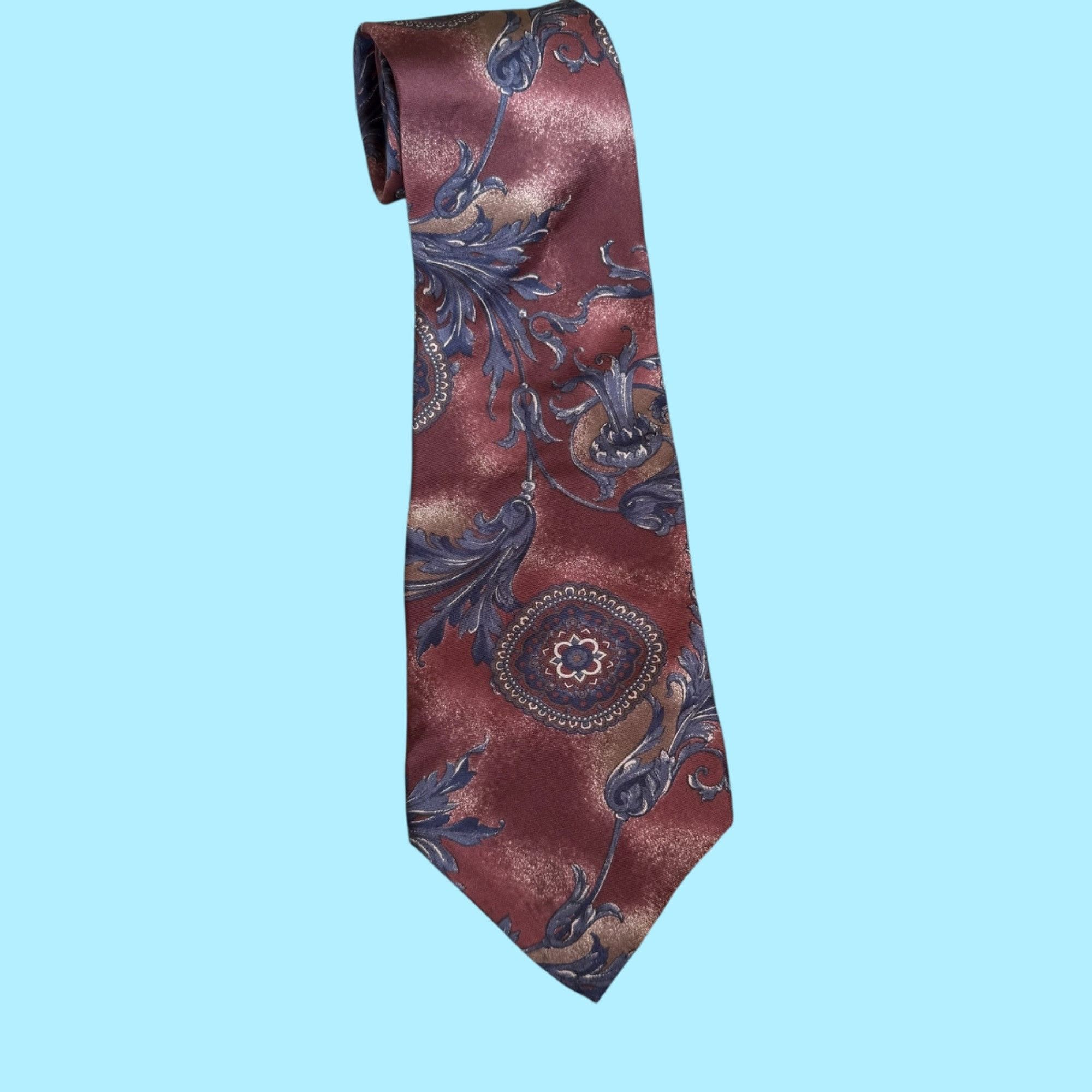 Vintage Vintage Preferred Stock 100% Italian Silk Novelty Baroque Ne Size ONE SIZE - 2 Thumbnail