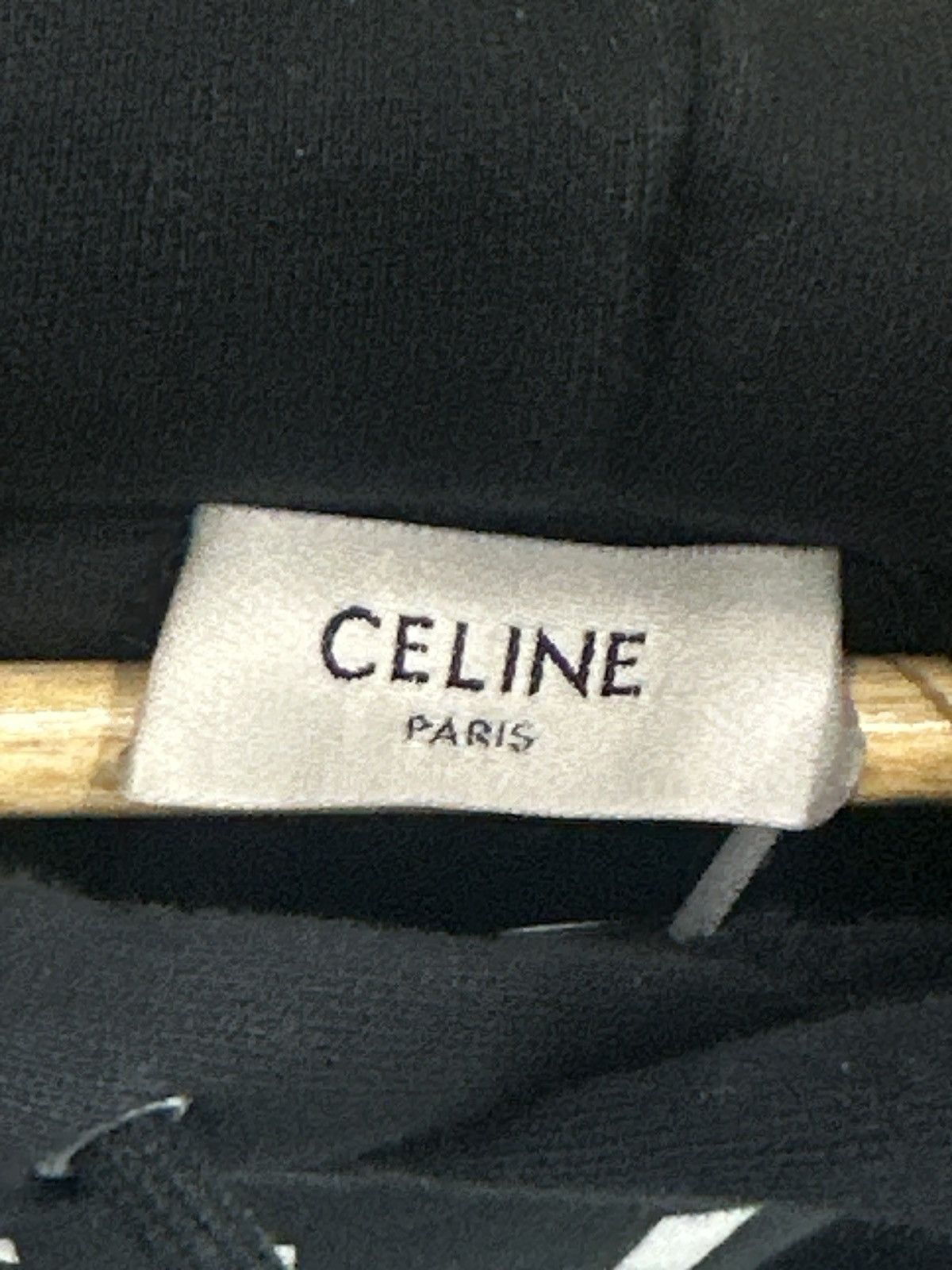 Celine CELINE Logo Hoodie (Black) Size US L / EU 52-54 / 3 - 3 Thumbnail