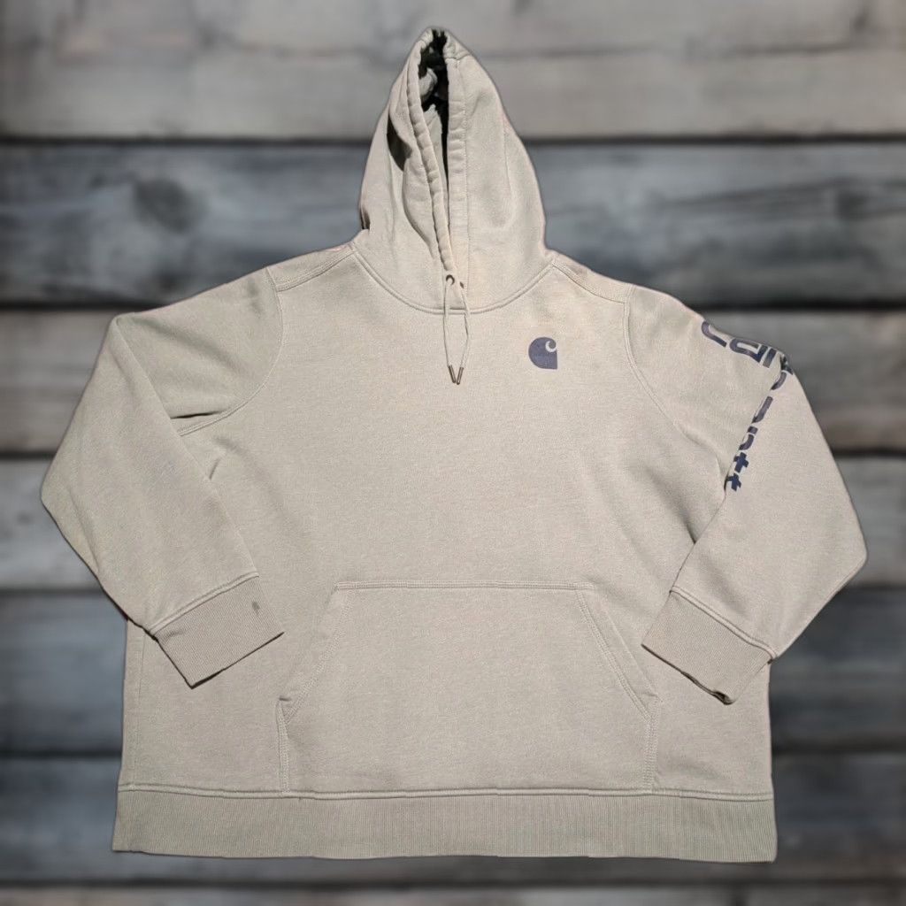 Carhartt Carhartt Sweatshirt Women Clarksburg Graphic Sleeve Mint Green Hooded 3X Activewear Size XXL / US 16-18 / IT 52-54 - 1 Thumbnail