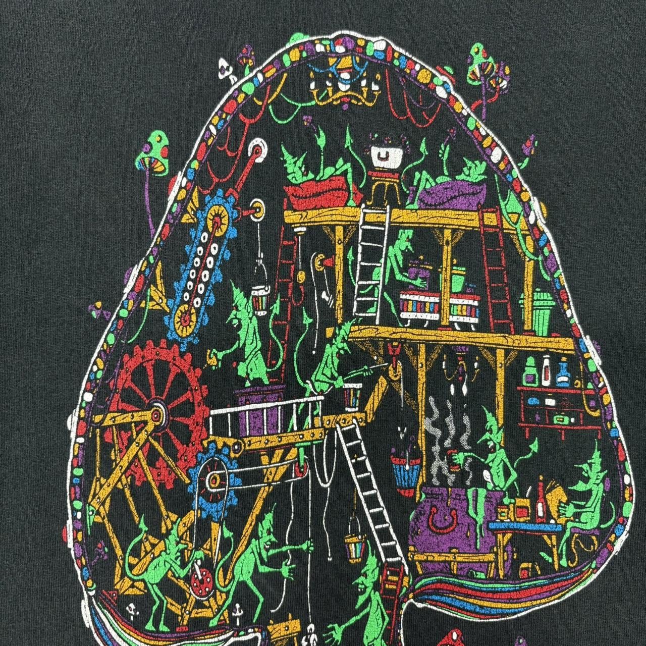 Fruit Of The Loom 1995 wizard wear vintage mushroom graphic tee #mushroom Size US XL / EU 56 / 4 - 3 Thumbnail