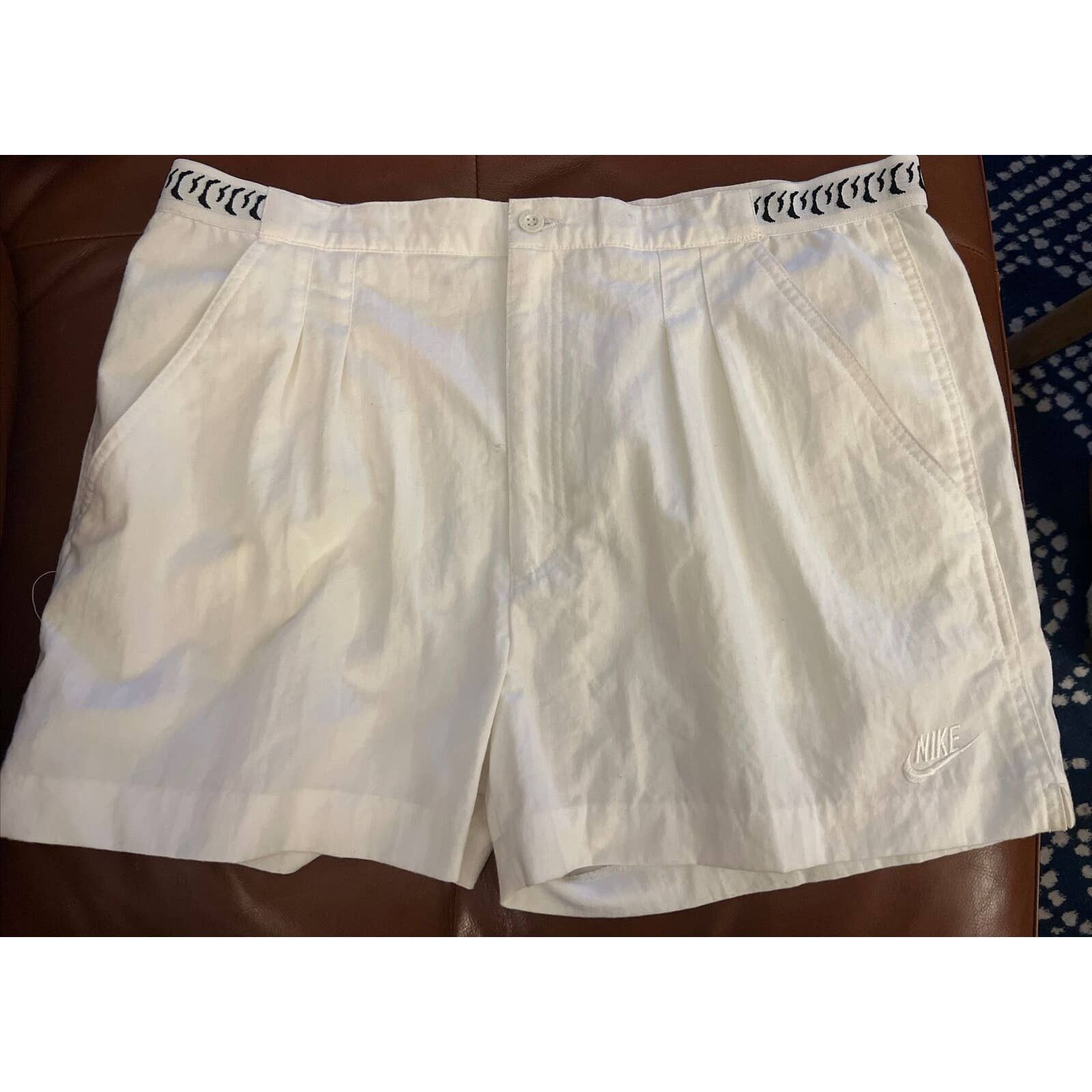 image of Challenge Court Nike Mcenroe Andre Agassi White Shorts, Men's (Size 36)