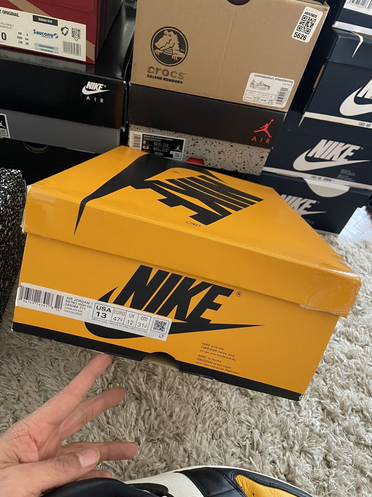 Jordan Brand Jordan 1 Yellow Toe Size US 13 / EU 46 - 11 Thumbnail
