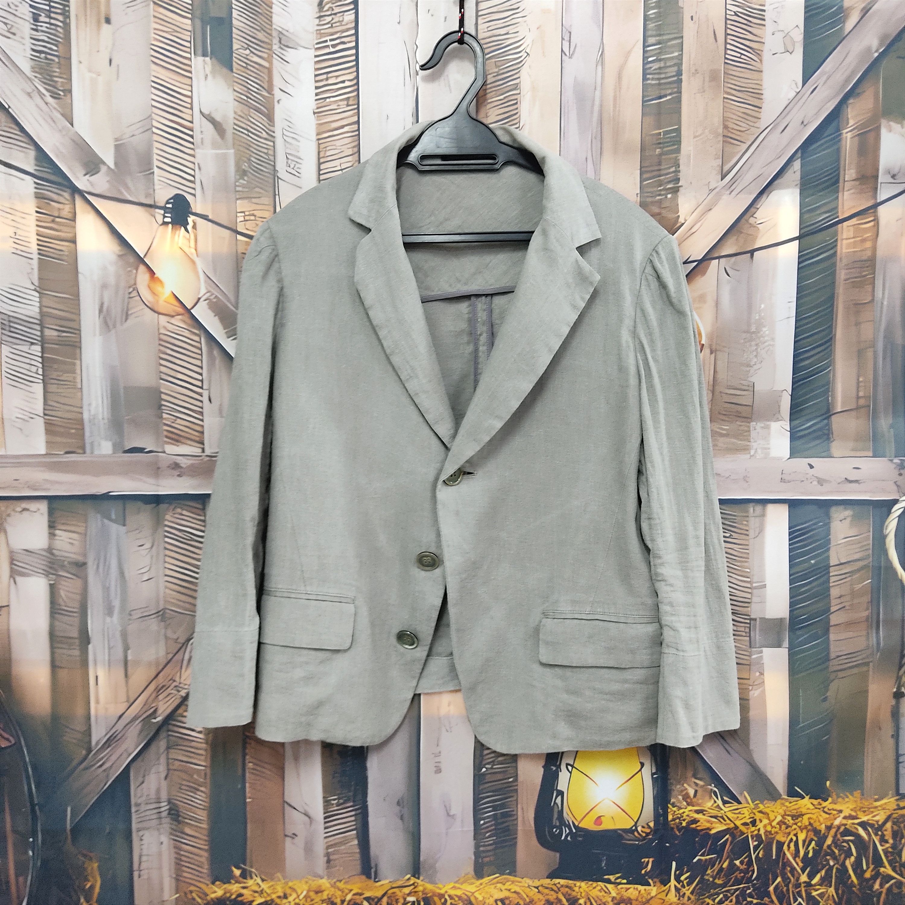 Yohji Yamamoto YOHJI YAMAMOTO + NOIR 3 Buttons Cotton Linen Blazer Size S / US 4 / IT 40 - 2 Thumbnail