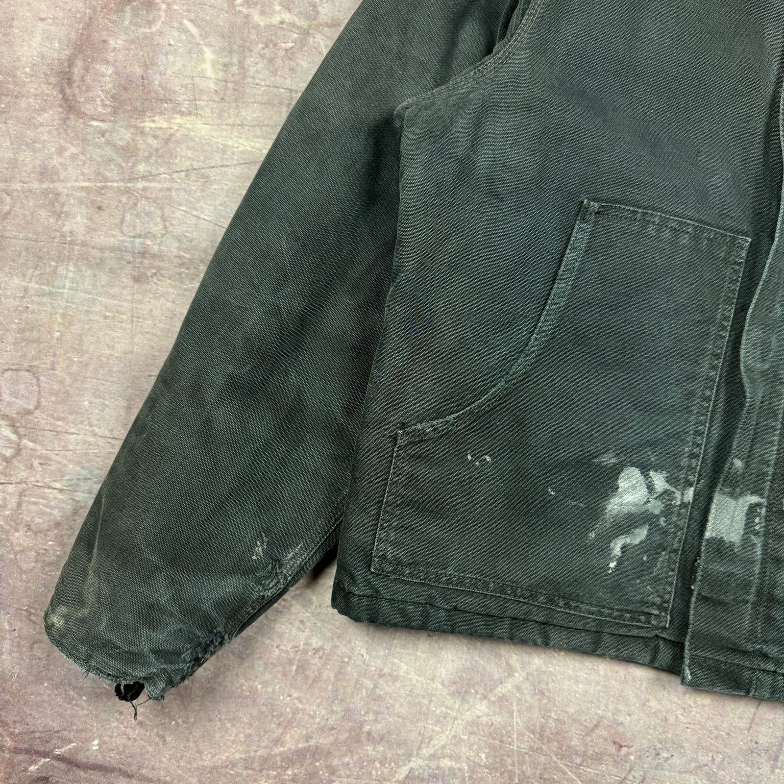 Carhartt × Vintage 90s Faded Black Carhartt Cropped Arctic Work Jacket XL 2380 Size US XL / EU 56 / 4 - 3 Thumbnail