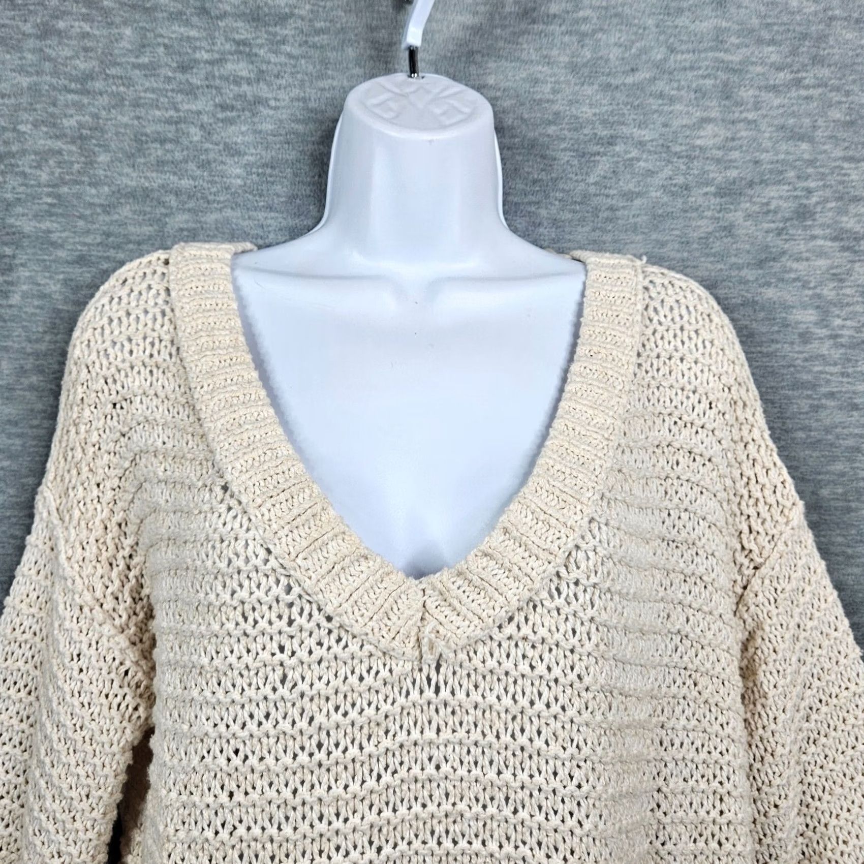 Free People Free People Park Slope Chunky Knit Elbow Sleeve Sweater Size M Ivory Knit Cardigan Women Regular Size M / US 6-8 / IT 42-44 - 3 Thumbnail