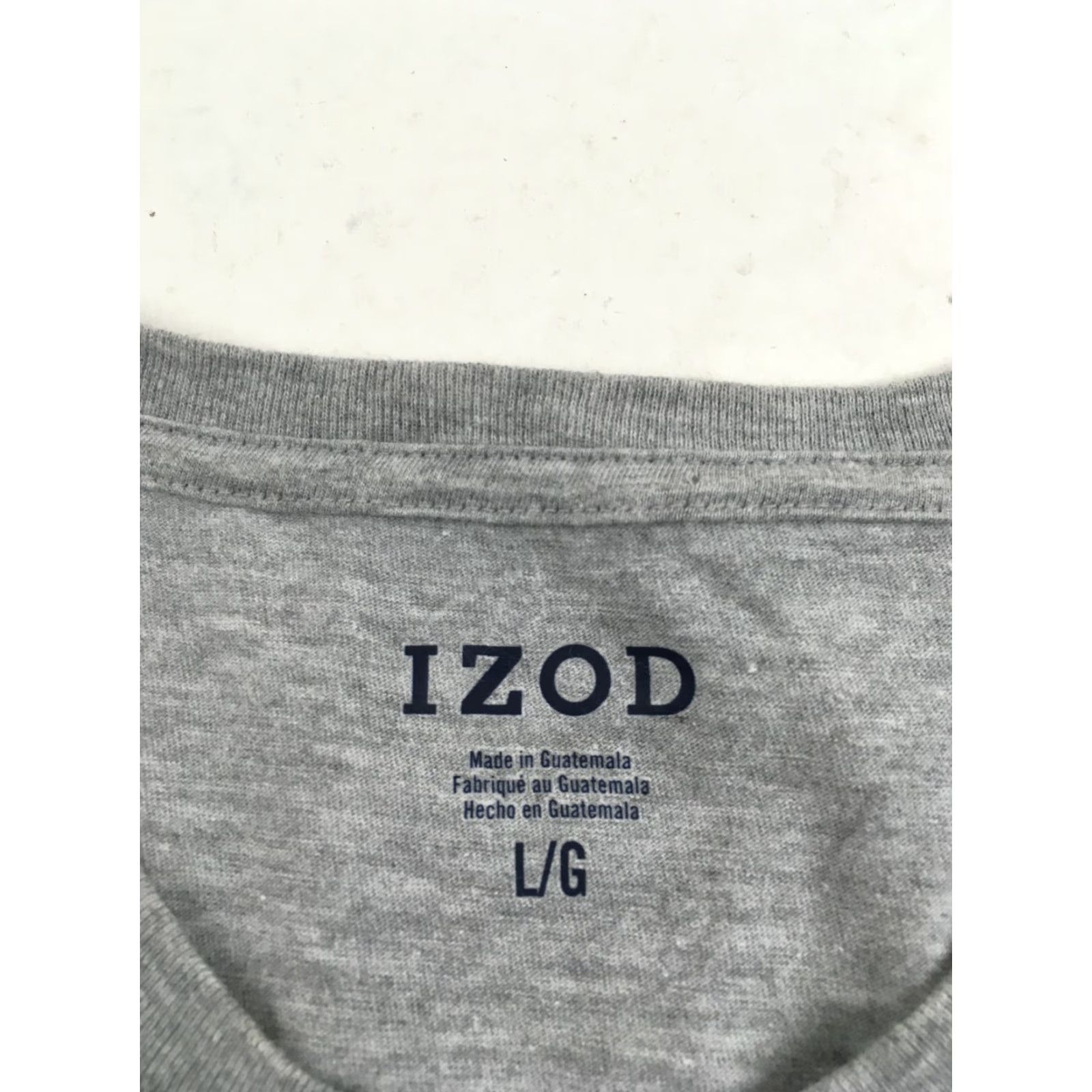 Izod IZOD Shirt Mens Size L Gray Short Sleeve Round Neck Size US L / EU 52-54 / 3 - 2 Thumbnail