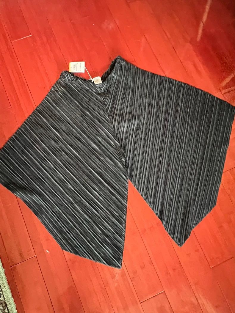 Issey Miyake Issey Miyake size:5 Black twill oversized pants Size 31" - 3 Thumbnail