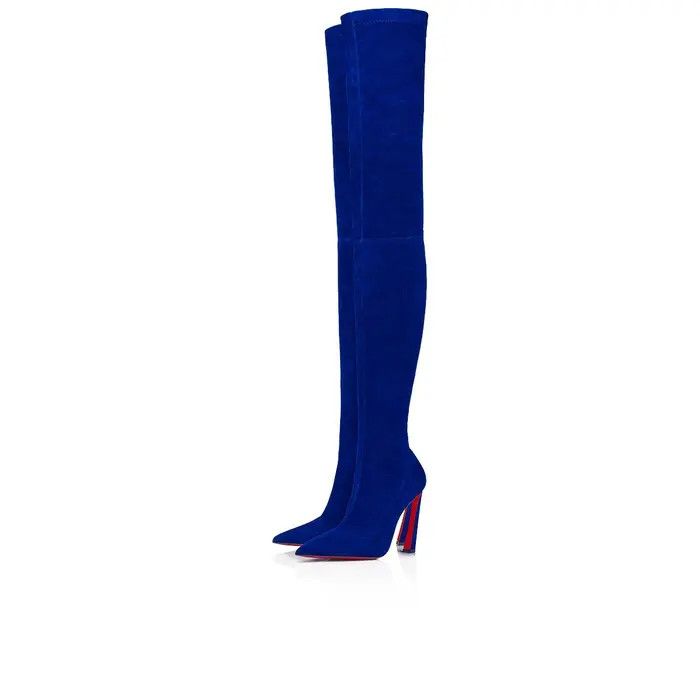 Christian Louboutin o1s1wg111224 Condora botta Alta 100 Veau in Blue Size US 6 / IT 36 - 1 Thumbnail