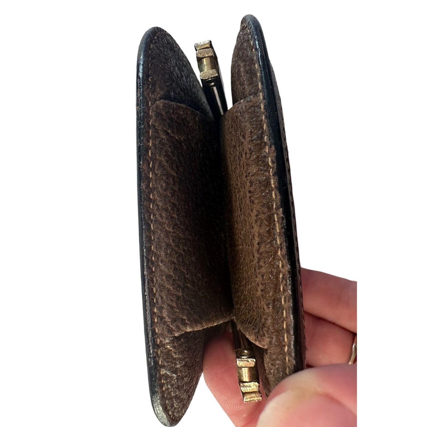 Gucci Gucci GG Kiss Lock Coin Pouch - Great Vintage Gucci Find! Size ONE SIZE - 8 Thumbnail