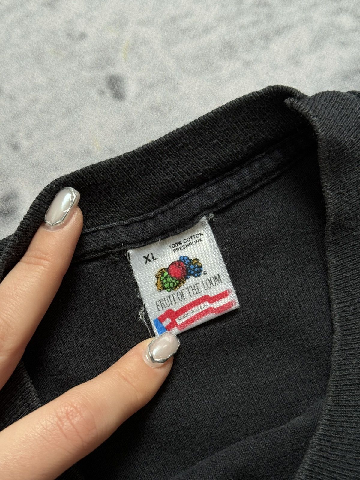 Fruit Of The Loom × Vintage 90s Vintage Fruit rare tee It wasn’t Earned To Be Burned Size US XL / EU 56 / 4 - 4 Thumbnail