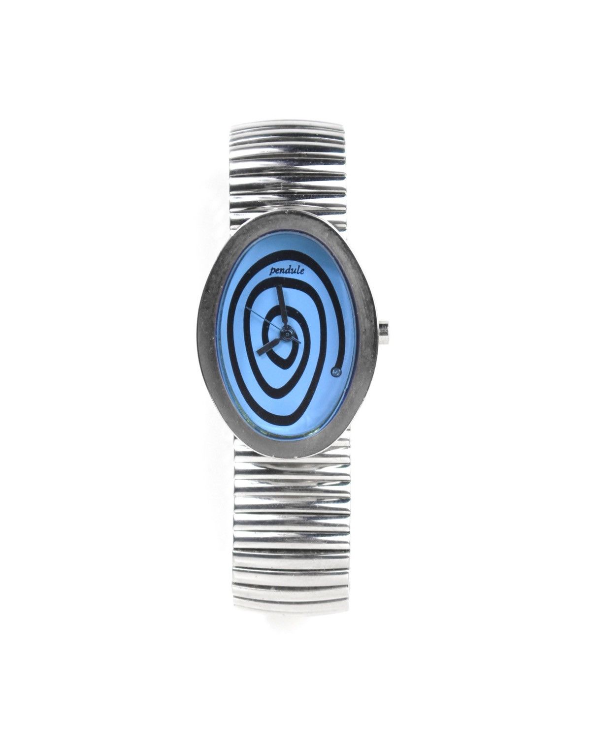 Vintage 2000S PENDULE OVAL- BLUE HYPNOTIC SPIRAL EXPANSION WATCH Size ONE SIZE - 1 Thumbnail