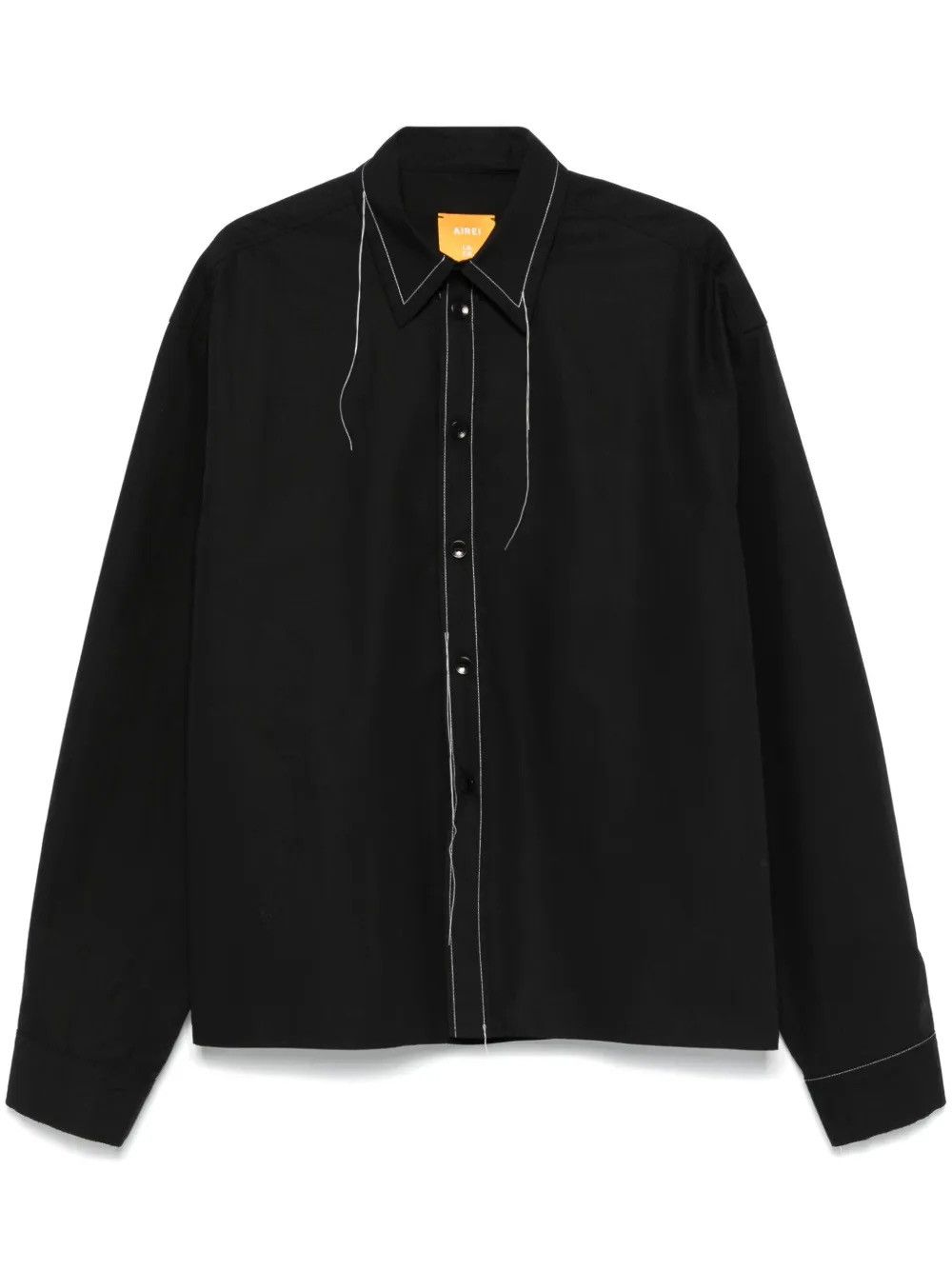 AIREI Airei Long Sleeve Black Button Down Size US XL / EU 56 / 4 - 1 Thumbnail