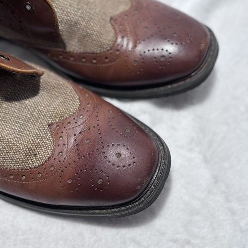 Paolo Vandini London Brown Leather/Canvas Lace up Boots EU 4