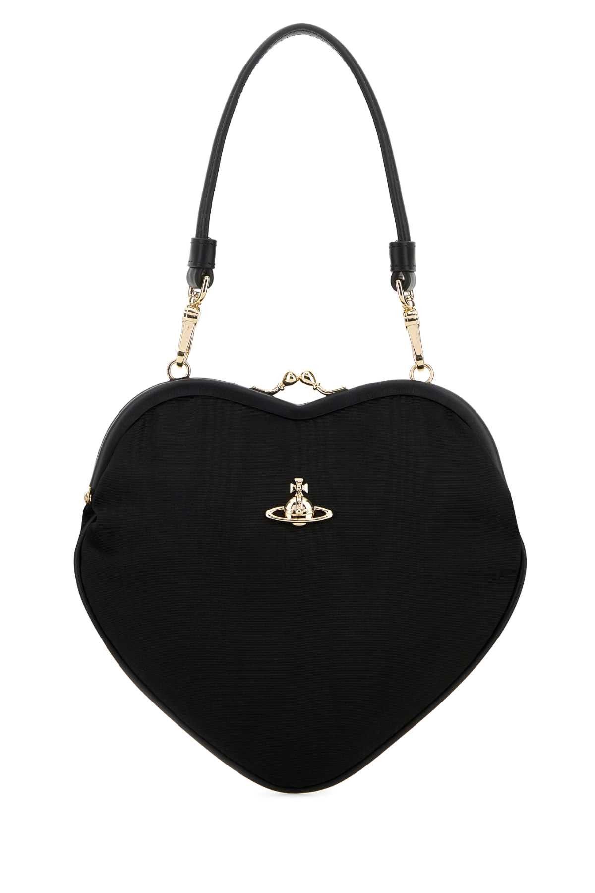 Vivienne Westwood Black Fabric Belle Heart Frame Handbag Size ONE SIZE - 1 Thumbnail